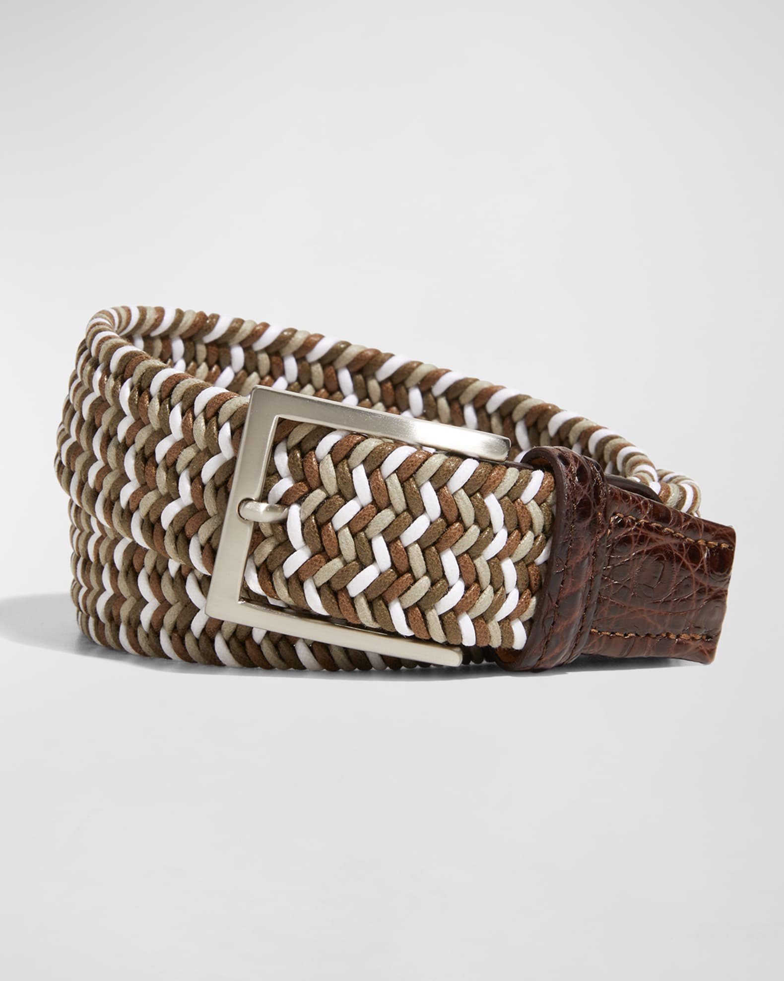 Men s Sport Stretch Belt with Crocodile Trim