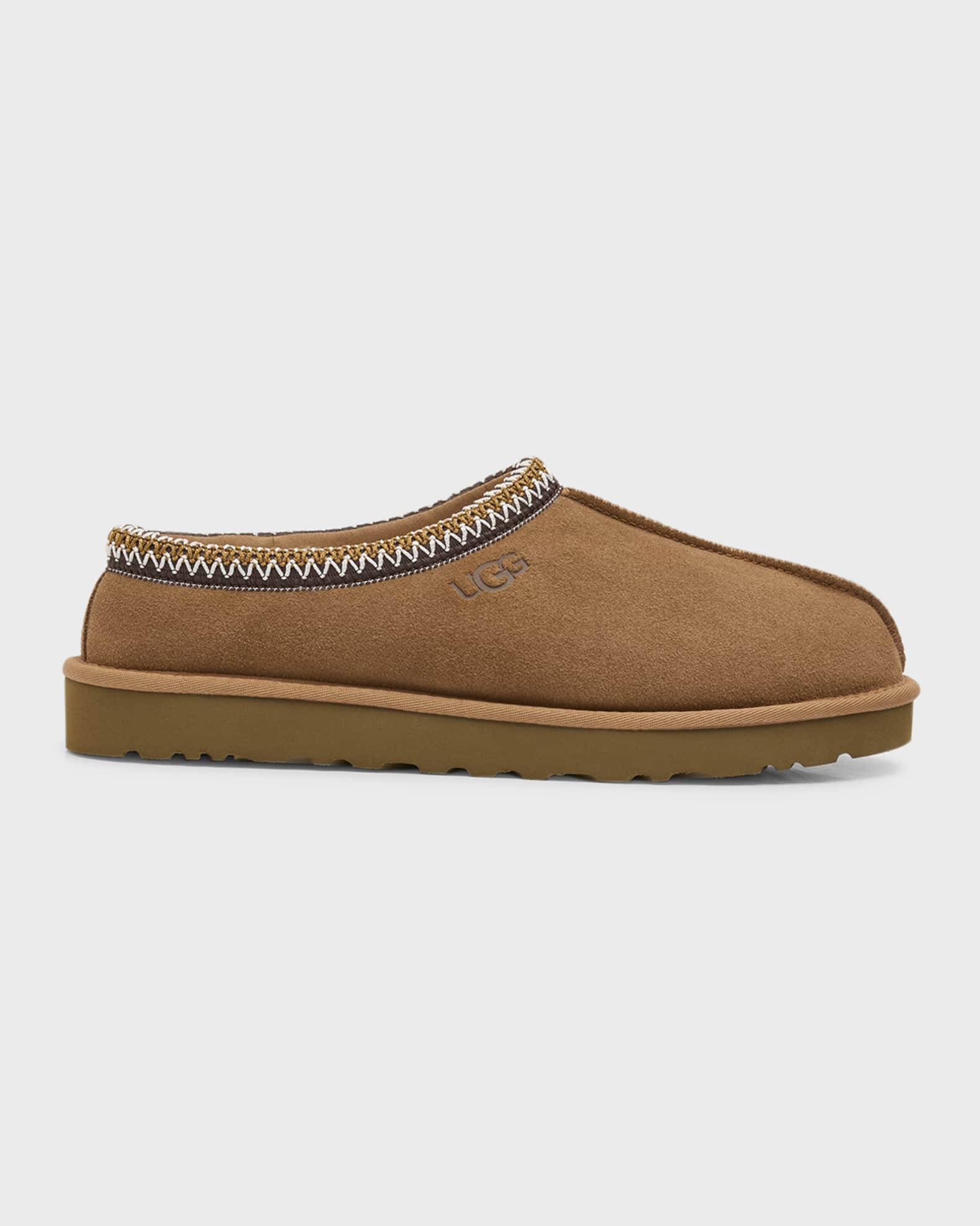 UGG Men's Tasman Shearling Suede Mule Slipper | Neiman Marcus