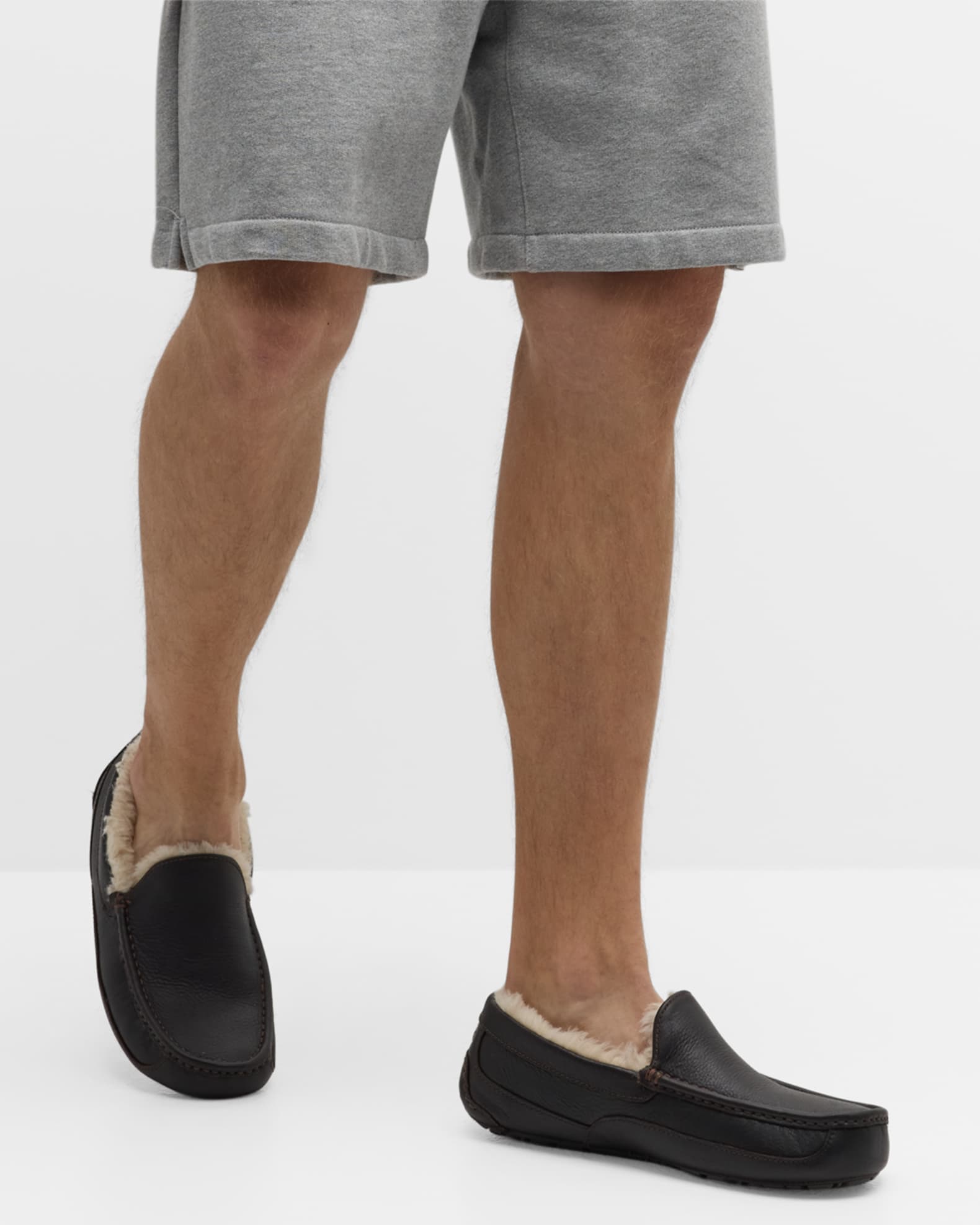 Men's Ascot Water-Resistant Leather Slippers 1