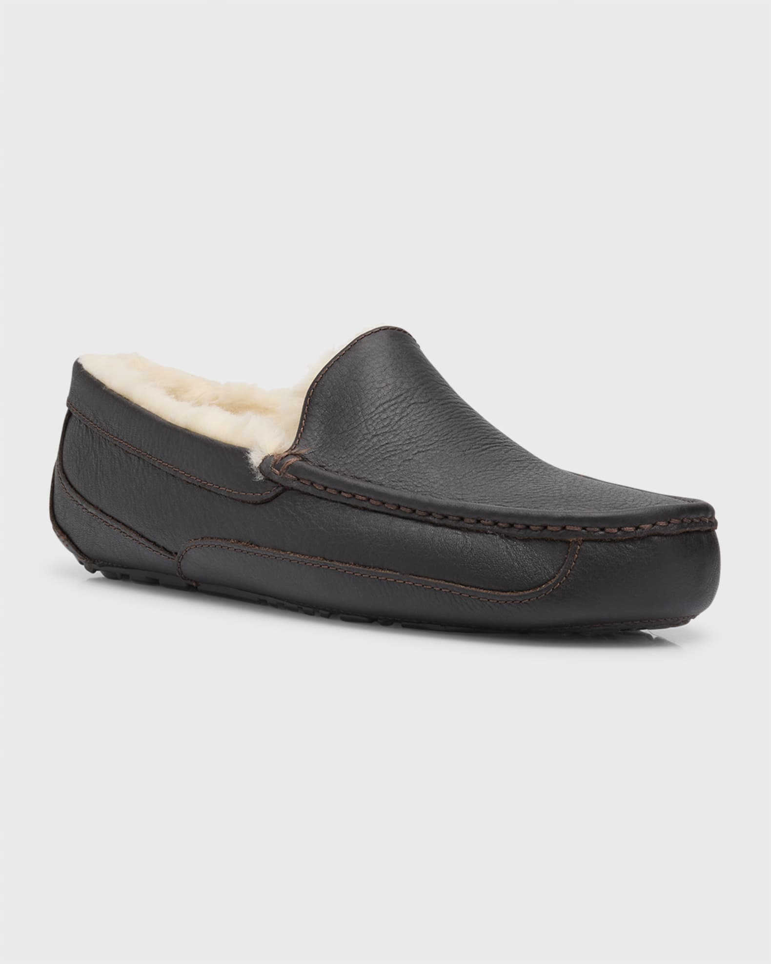 Mens ugg ascot leather slippers on sale new arrivals