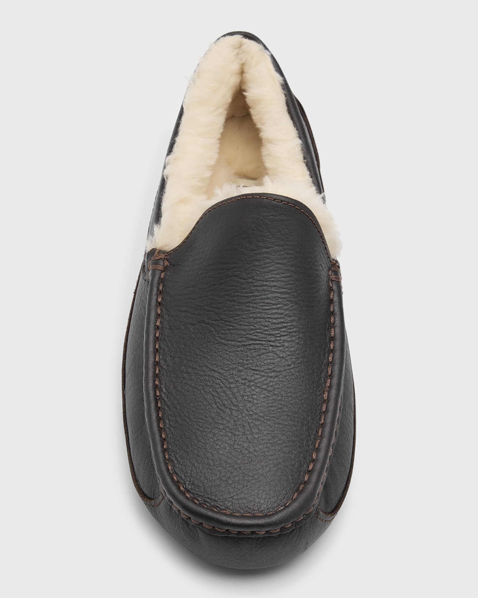 Men s Ascot Water Resistant Leather Slippers
