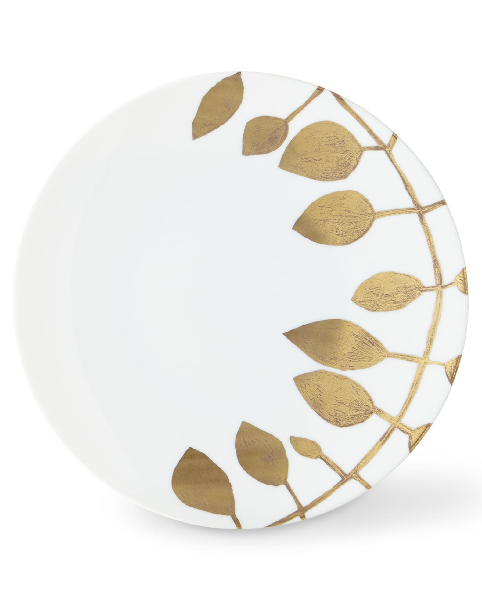 Daphne White Gold-Leaf Dinner Plate 0