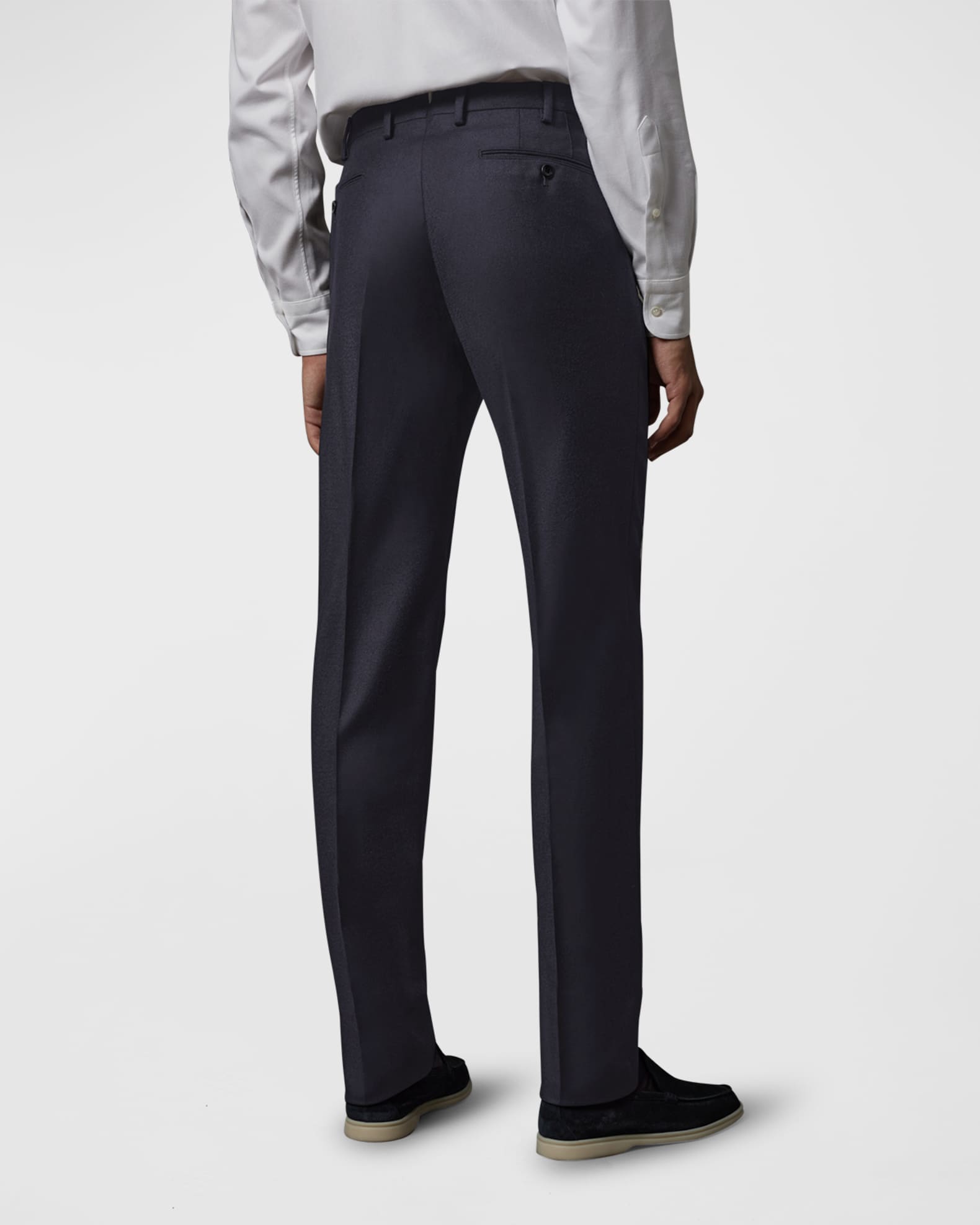 Loro Piana Men's Straight-Leg Flannel Pants | Neiman Marcus