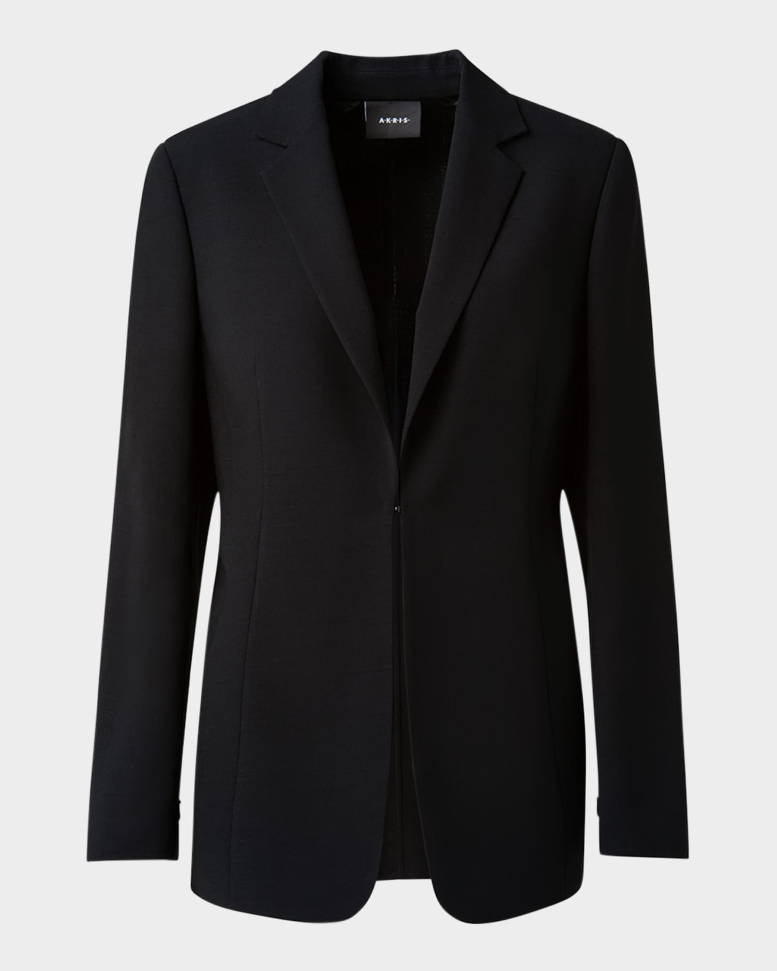 Akris Odette Long Wool Blazer Jacket | Neiman Marcus