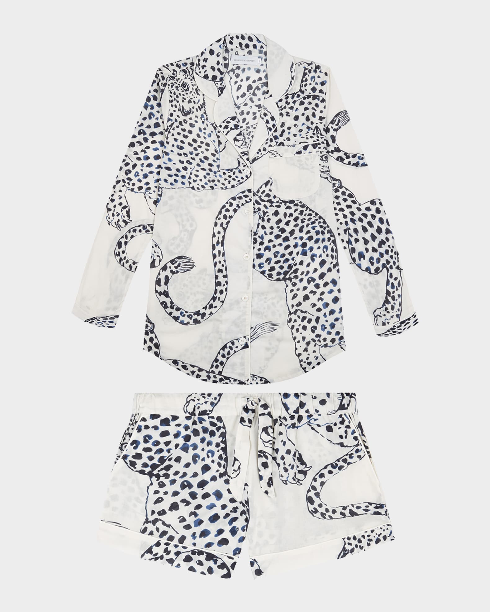 Desmond & Dempsey Leopard Neiman Short | Set Print Classic Pajama Marcus