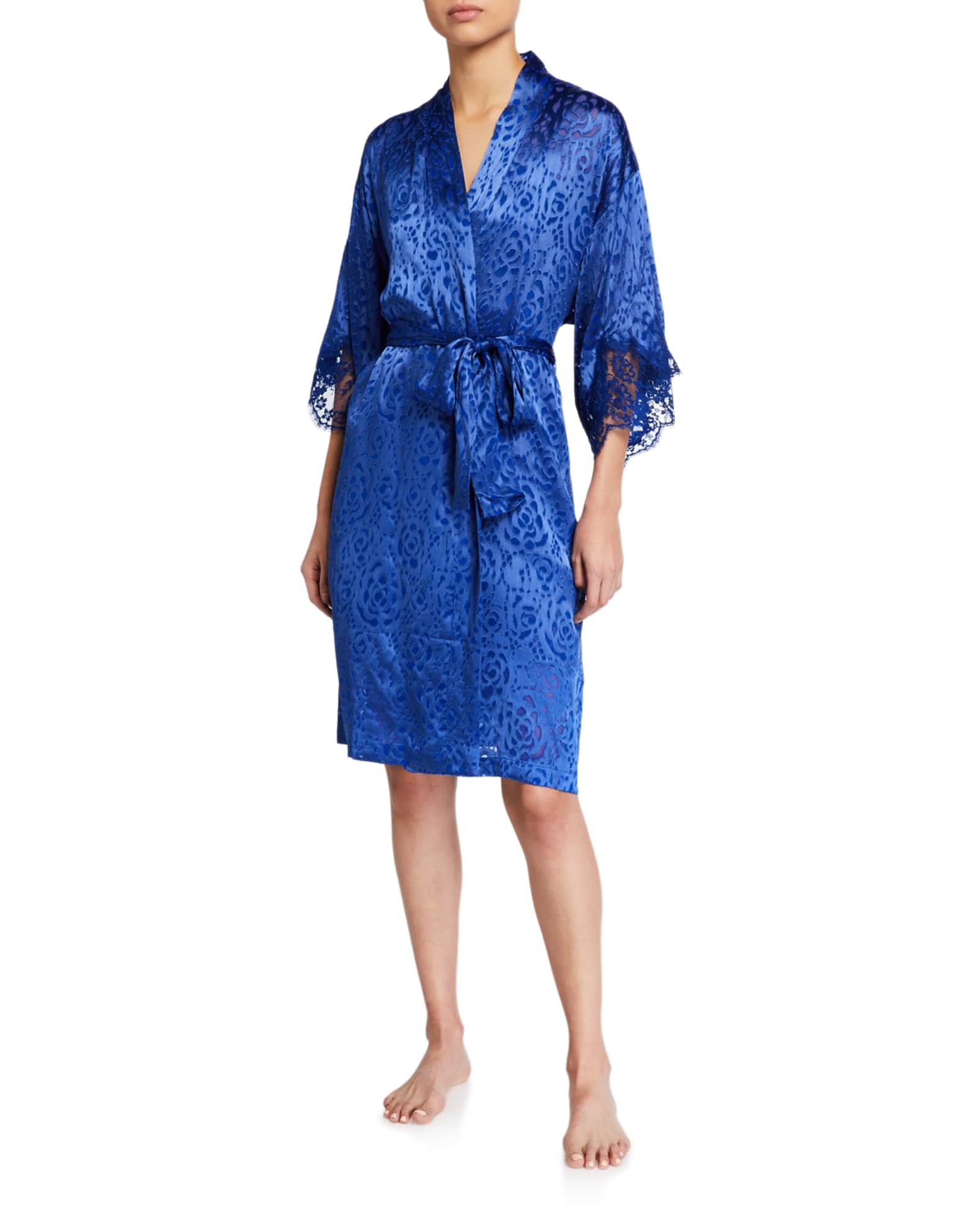 Floral Lace Dressing Robe and Matching Items Neiman Marcus