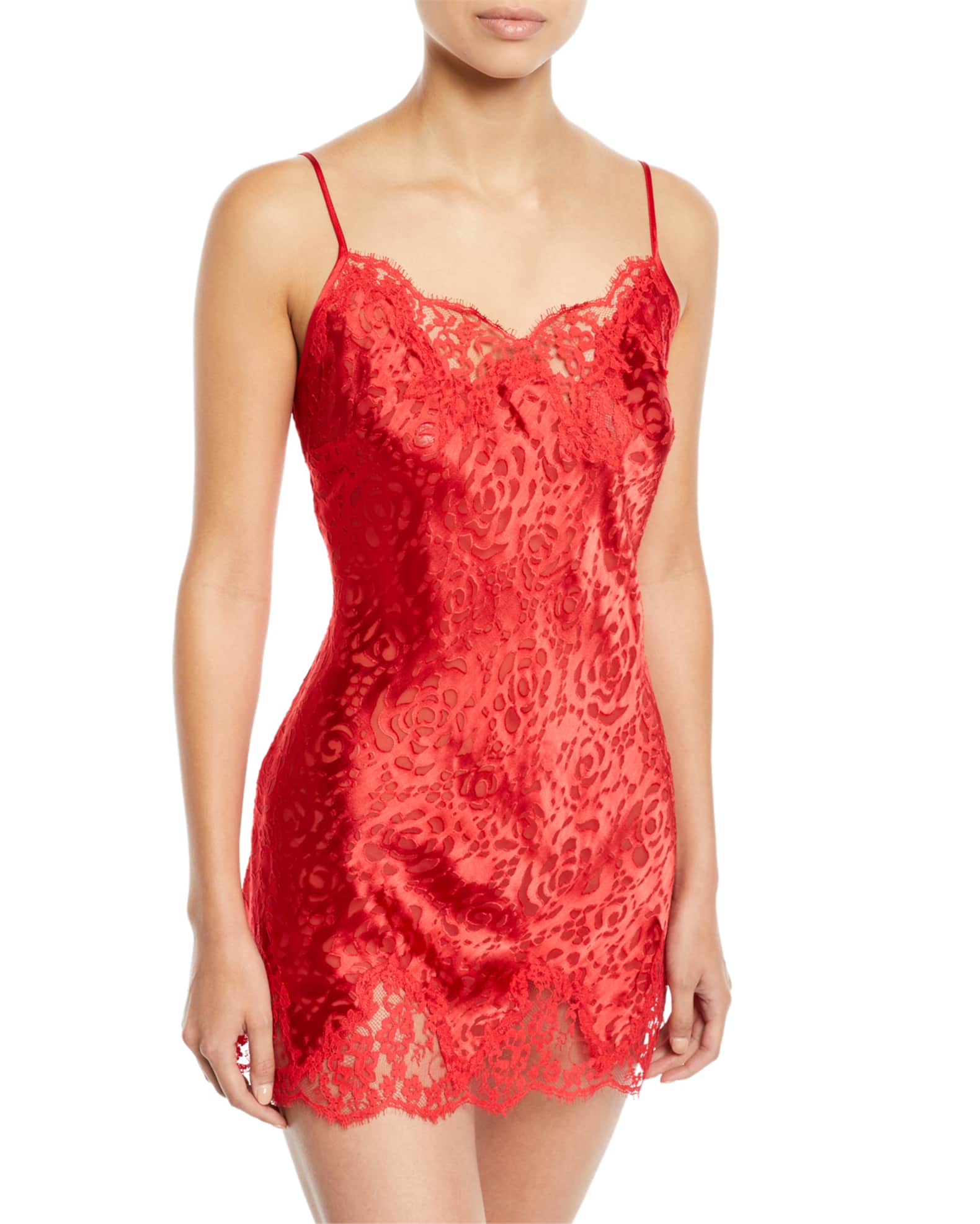 Lise Charmel Floral Lace Dressing Babydoll Chemise Neiman Marcus