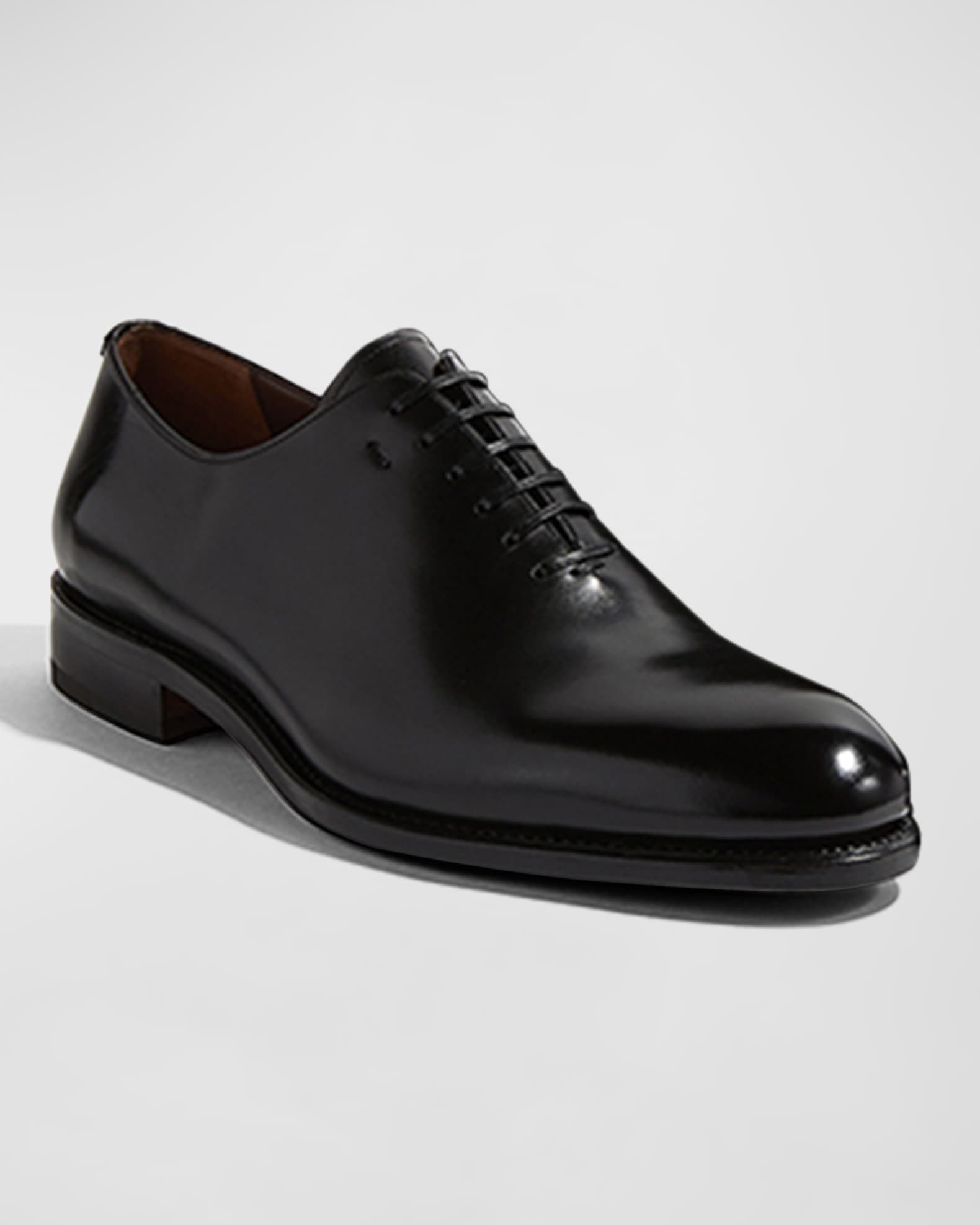 Ferragamo Men's Amsterdam Calfskin Lace-Up Shoes | Neiman Marcus