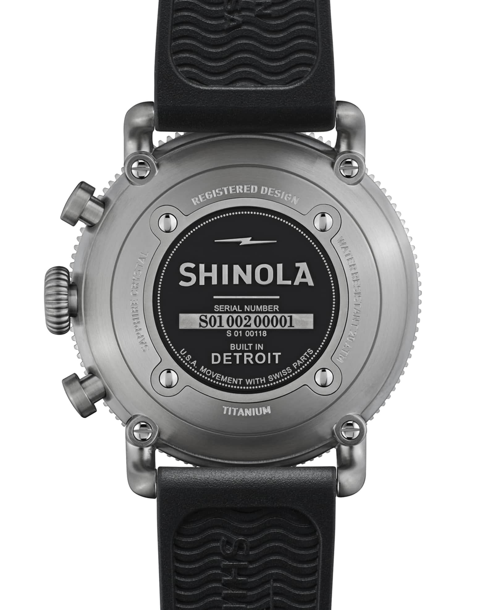 Shinola Men s 48mm Limited Edition Black Blizzard Watch Neiman Marcus