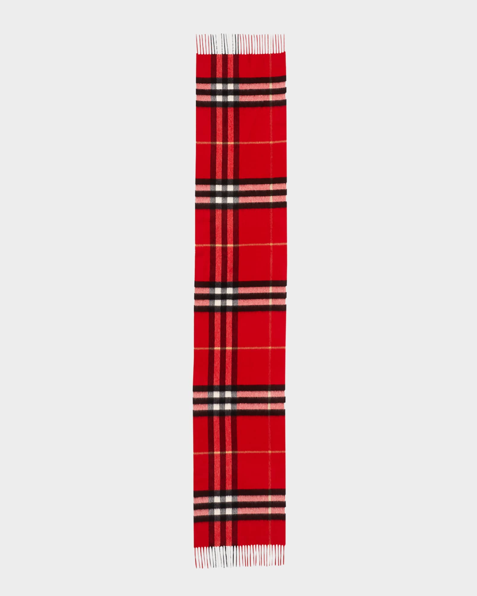 Burberry Cashmere Check Scarf Red