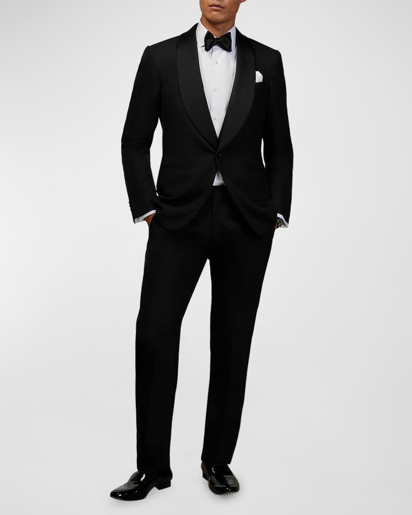 送料無料キャンペーン Purple Lauren Ralph Label Tuxedo Hand-Tailored Gregory Men's スーツ