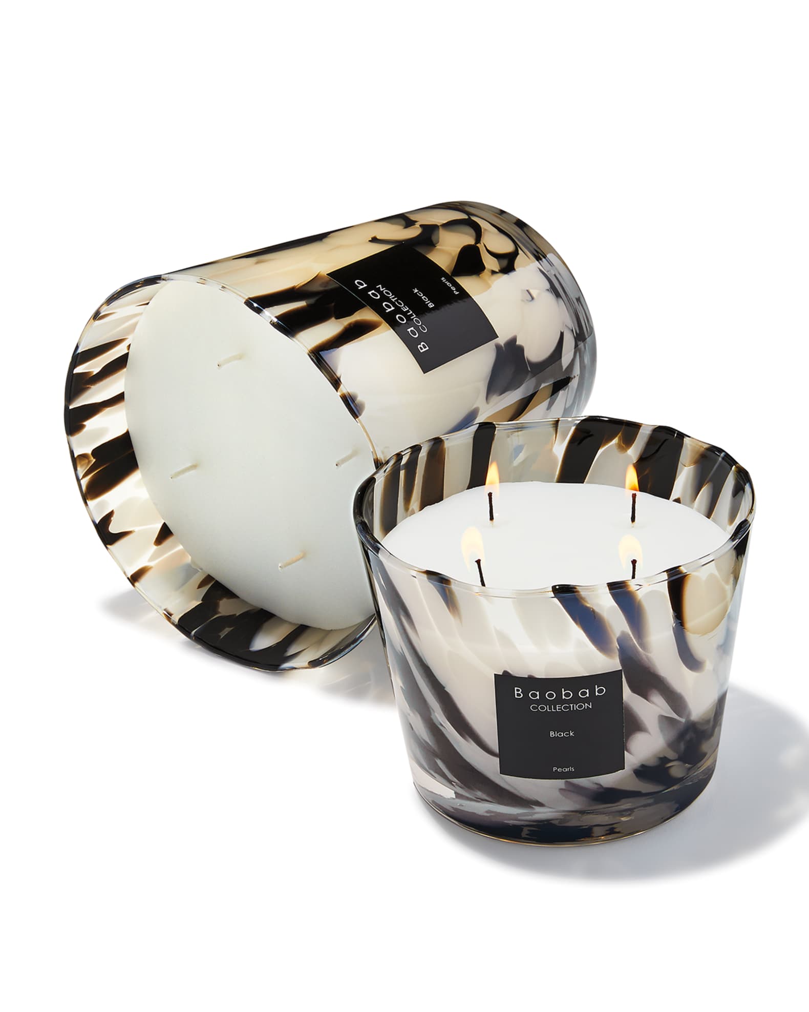 Baobab Collection Black Pearls Scented Candle, 3.9" Neiman Marcus