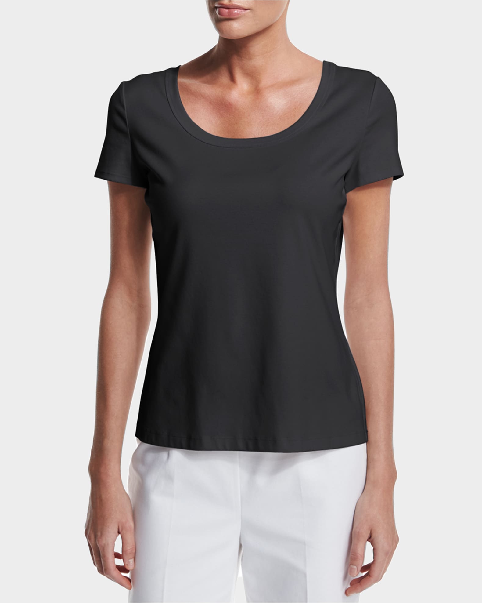 Cotton-Stretch Basic Tee 1