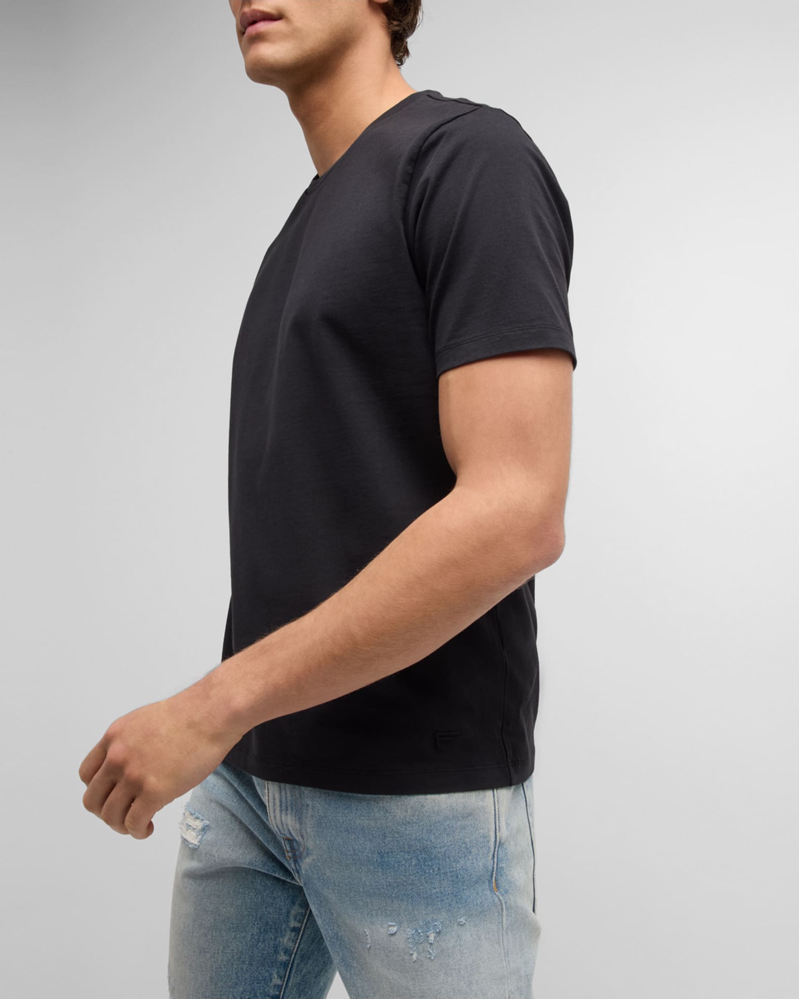 FRAME Men's Heavyweight Cotton Crewneck Classic Fit T-Shirt