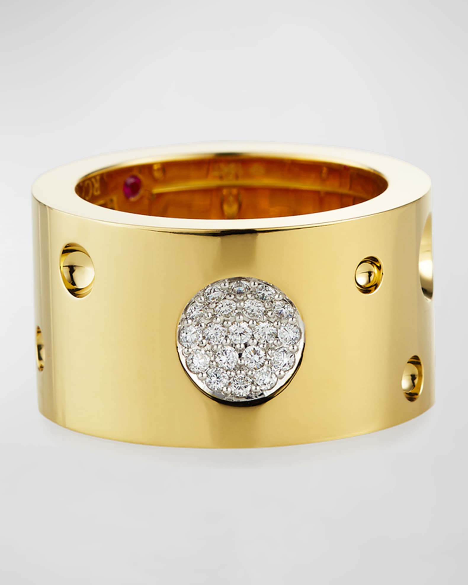 Roberto Coin Pois Moi Luna 18k Gold Diamond Ring Size 6.5 Neiman Marcus