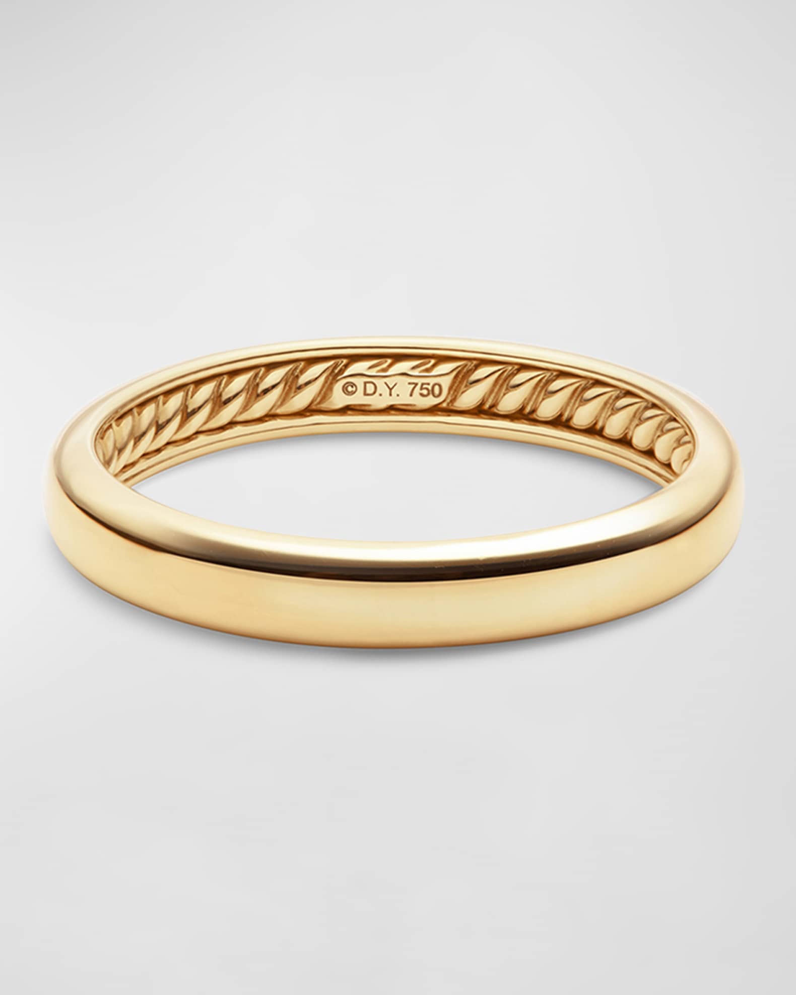 David Yurman Men's DY Classic Band Ring in 18K Gold, 3.5mm | Neiman Marcus