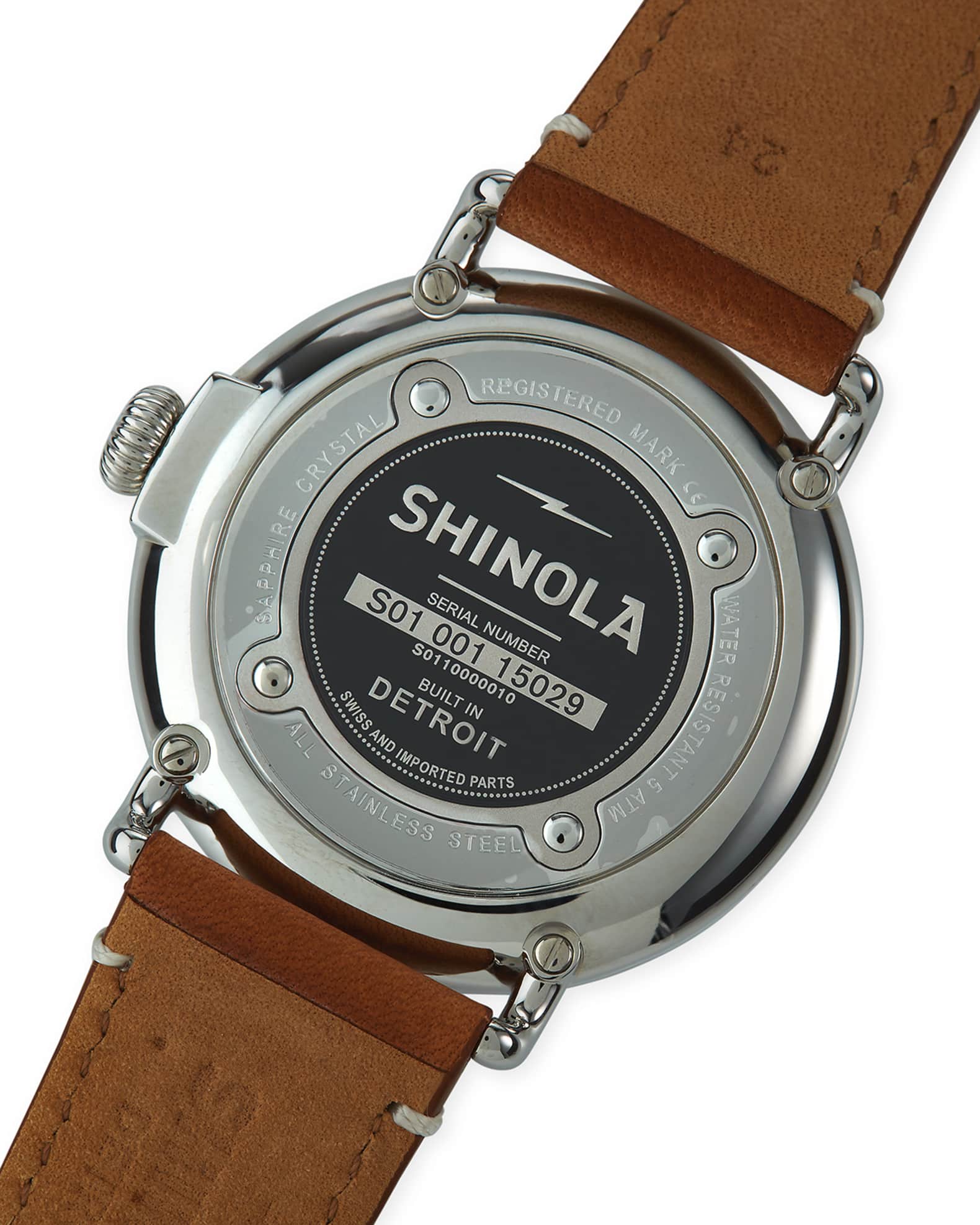 Men's 47mm Runwell Men's Watch, White/Brown 1