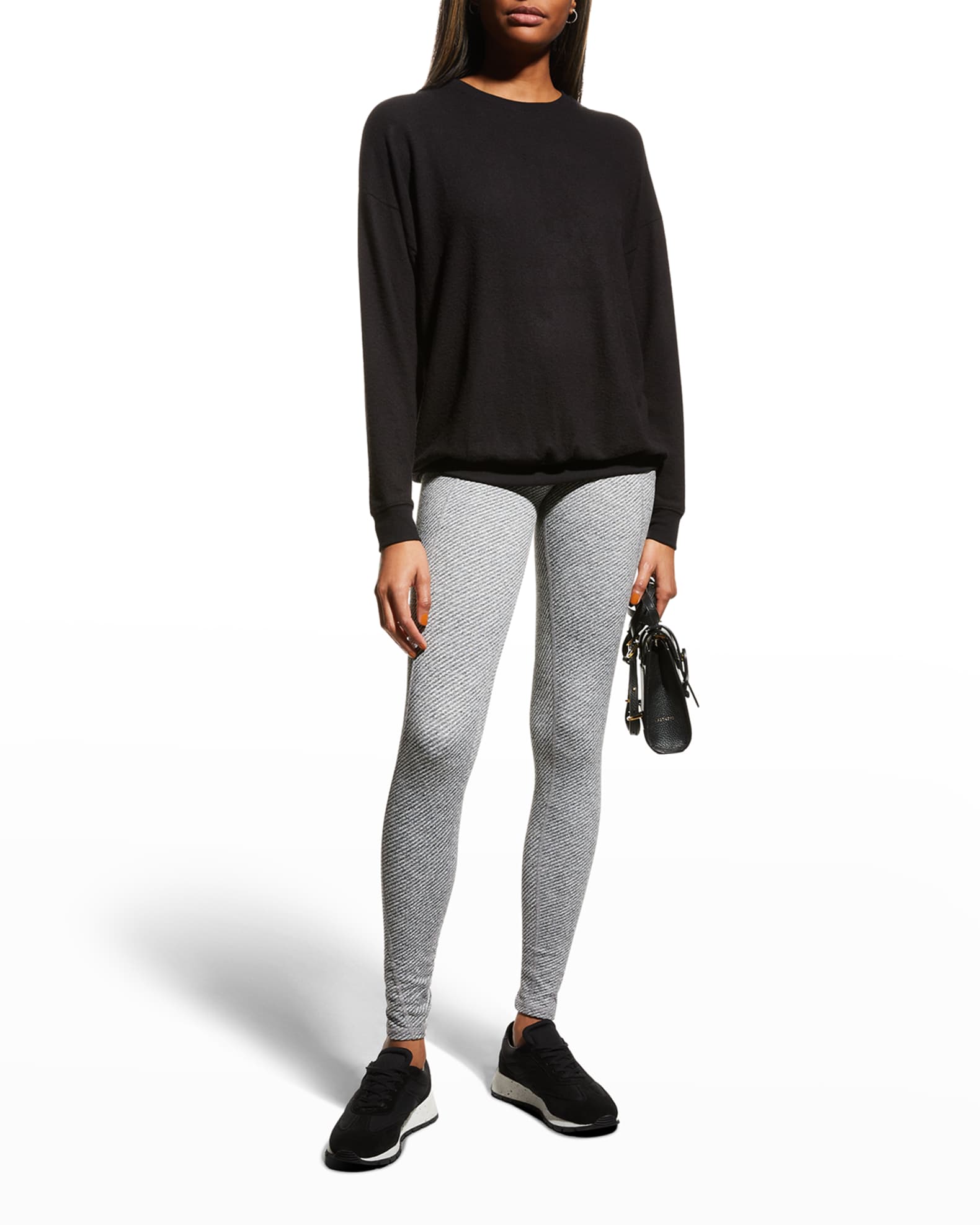 Alo Yoga Soho Crewneck Pullover Sweatshirt | Neiman Marcus