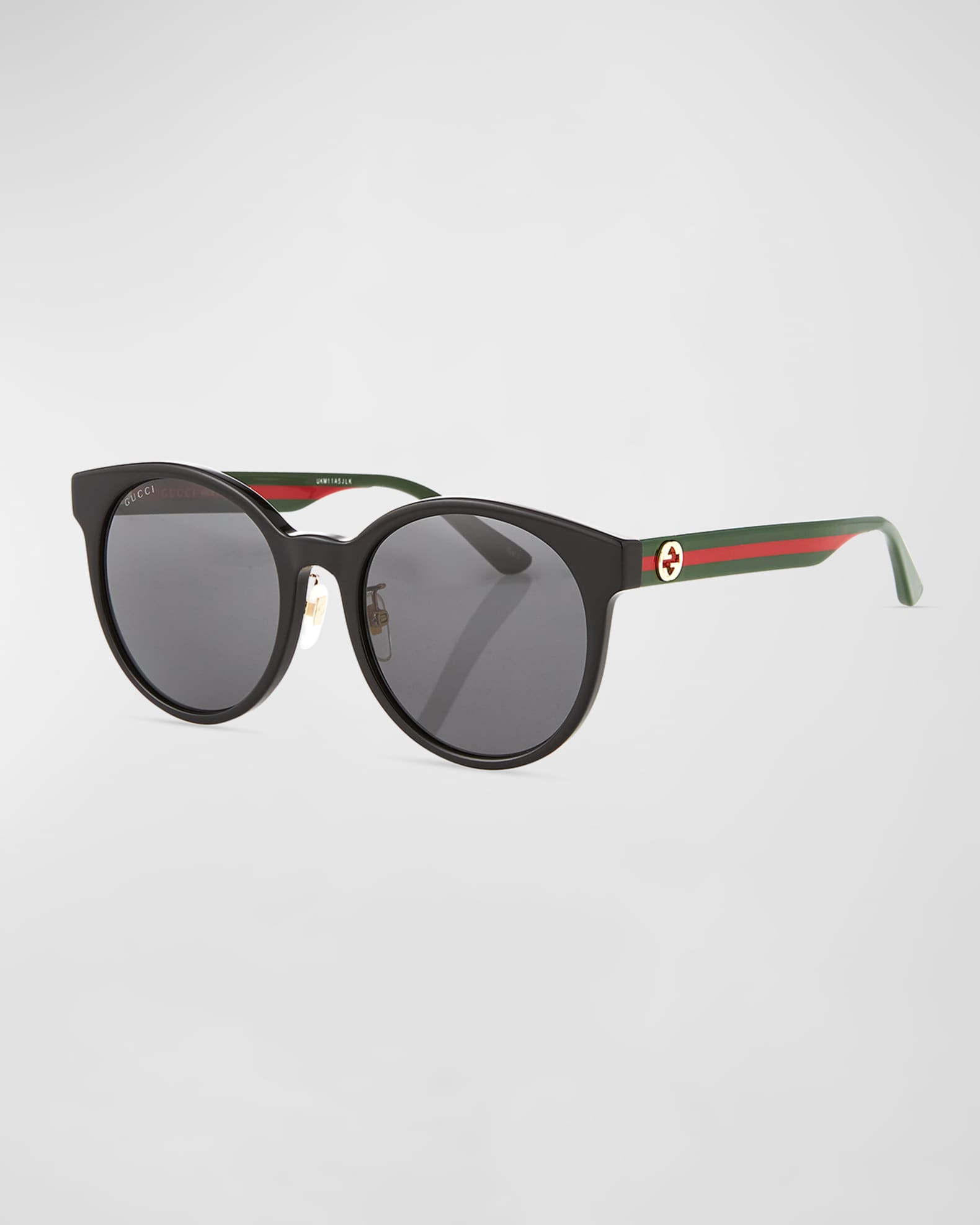 Gucci Round Web Arms Acetate Sunglasses Neiman Marcus