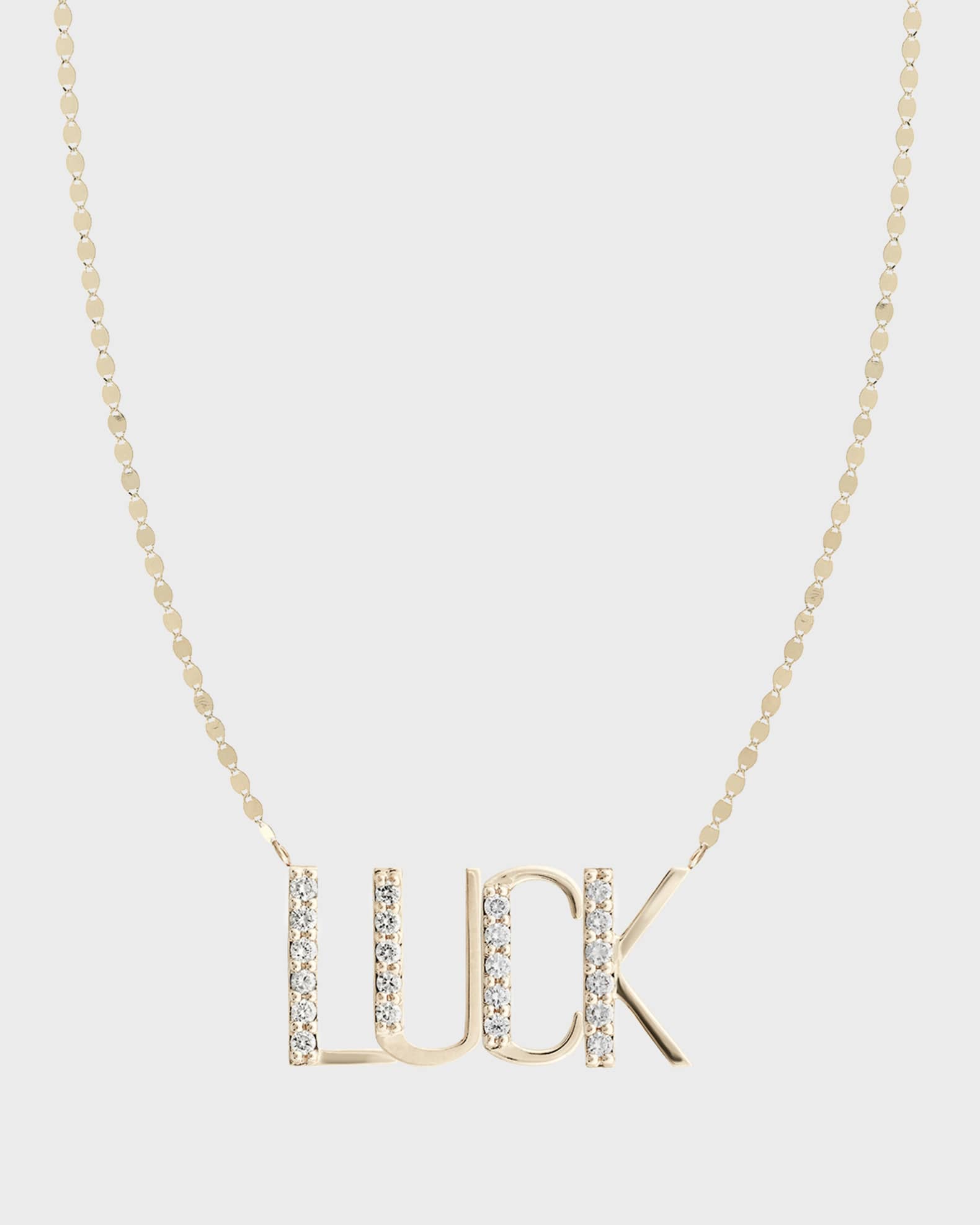 LANA Gold Personalized Four-Letter Pendant Necklace w/ Diamonds