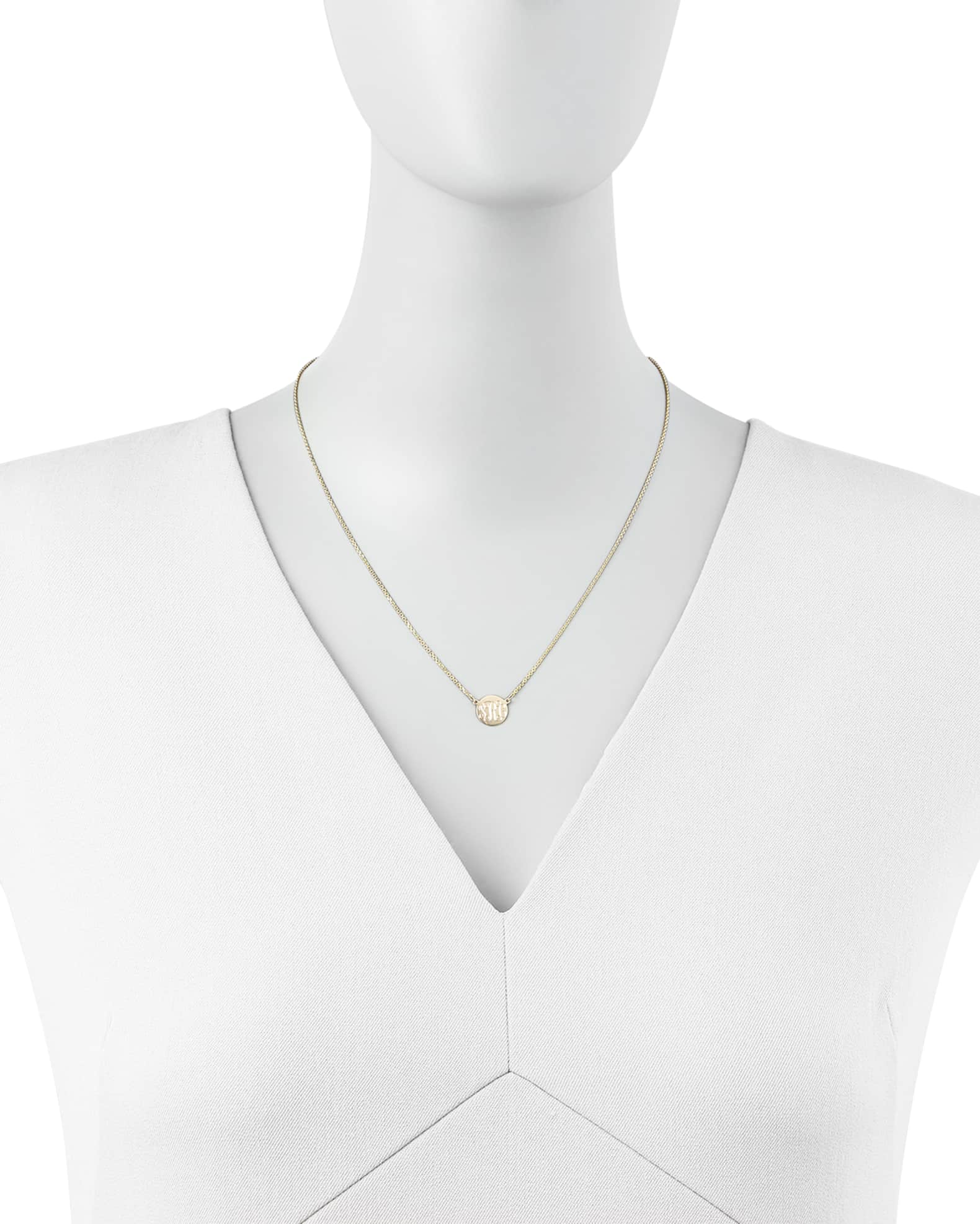 Cara Monogrammed 14k Gold Necklace 1