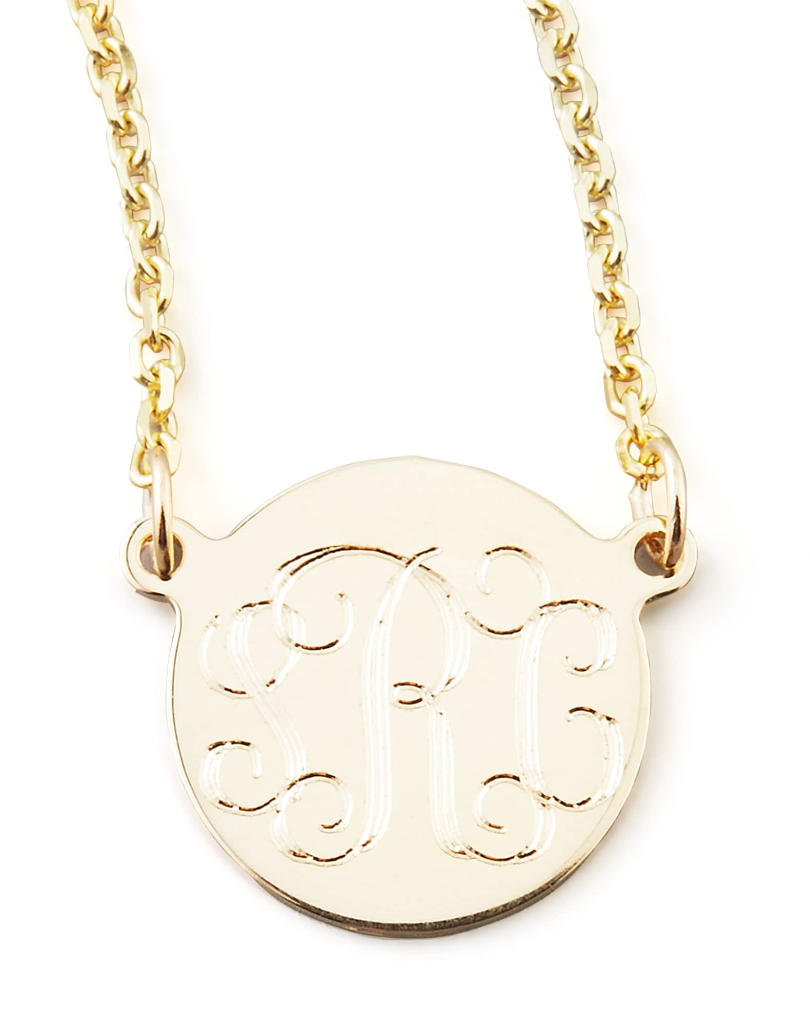 Cara Monogrammed 14k Gold Necklace 0