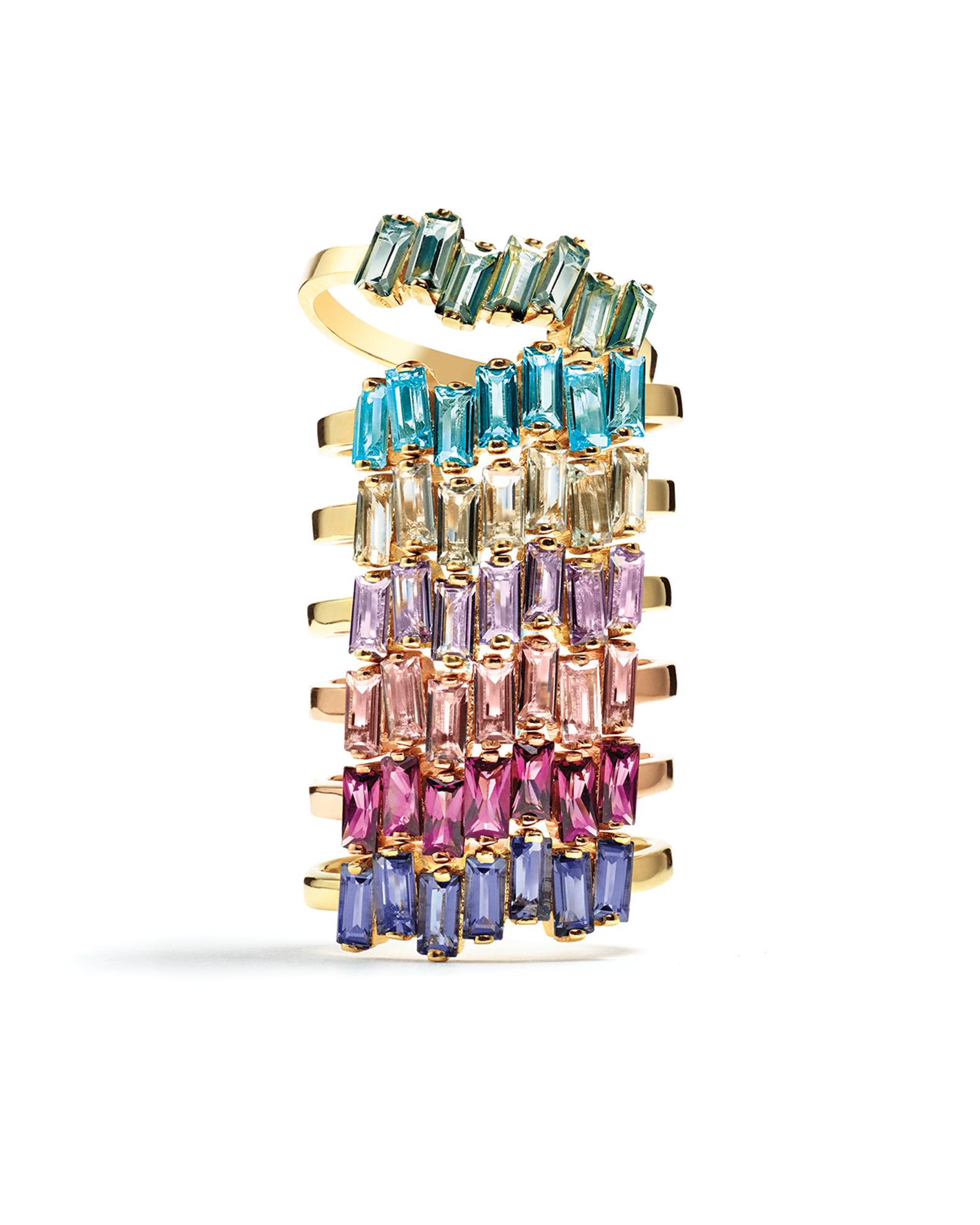 KALAN by Suzanne Kalan 14k Gold Amalfi Wave Band Ring | Neiman Marcus