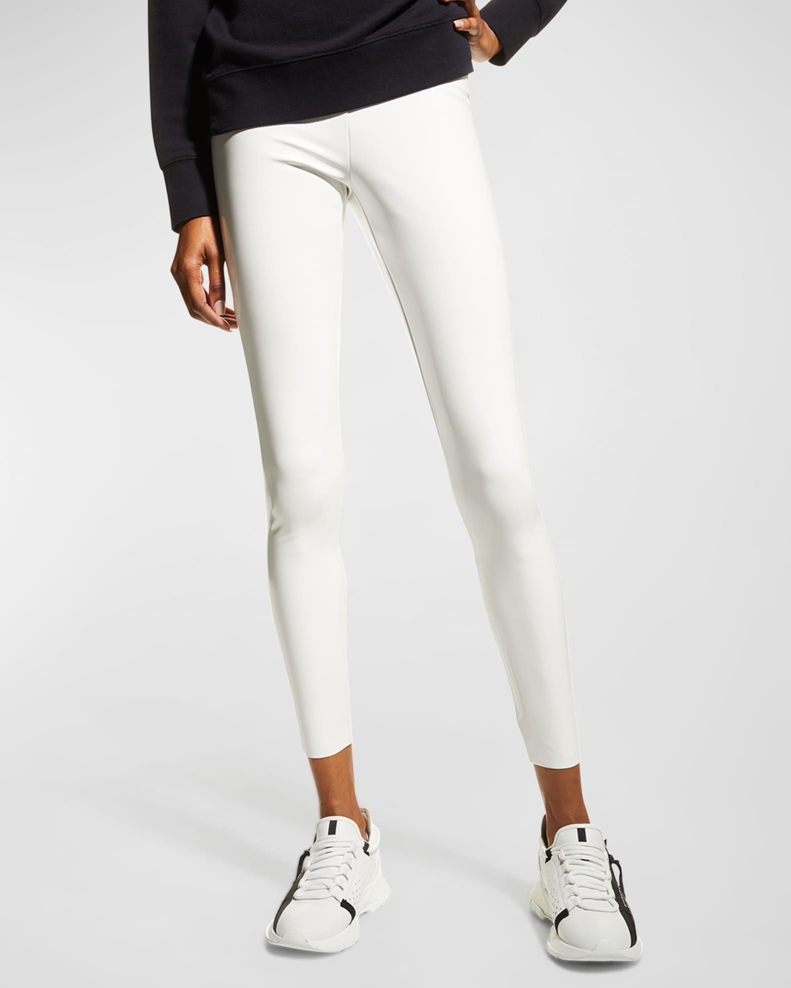 Classic Patent Faux-Leather Firming Leggings