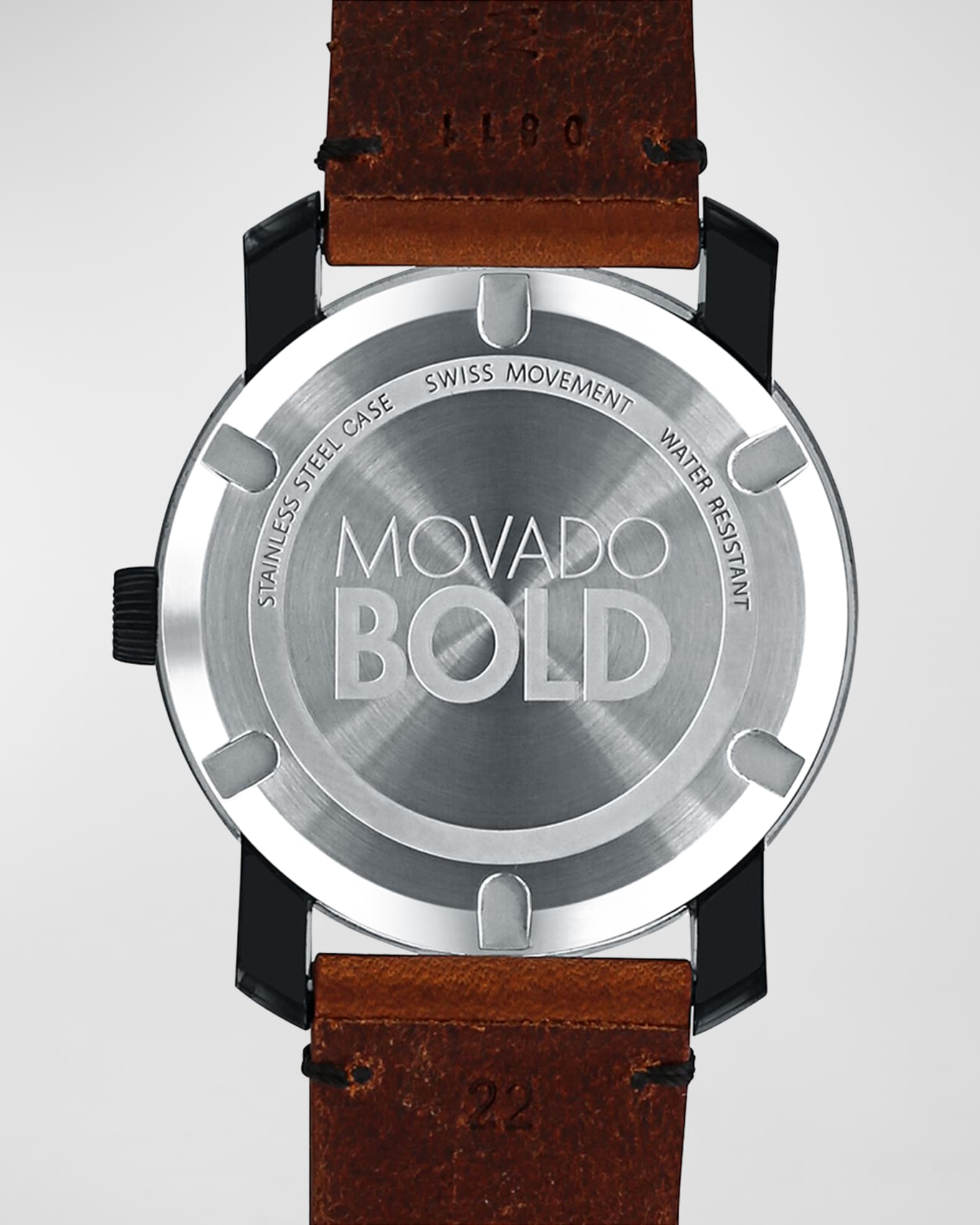 Movado Bold Men's 42mm Large Bold TR90 Watch with Leather Strap