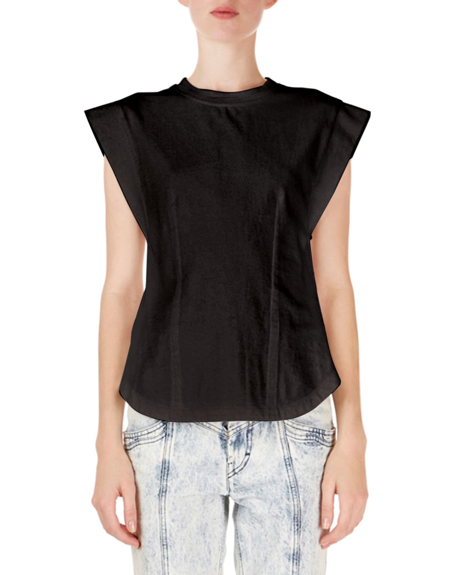Yelena Cap-Sleeve Tee with Keyhole Back and Matching Items | Neiman Marcus