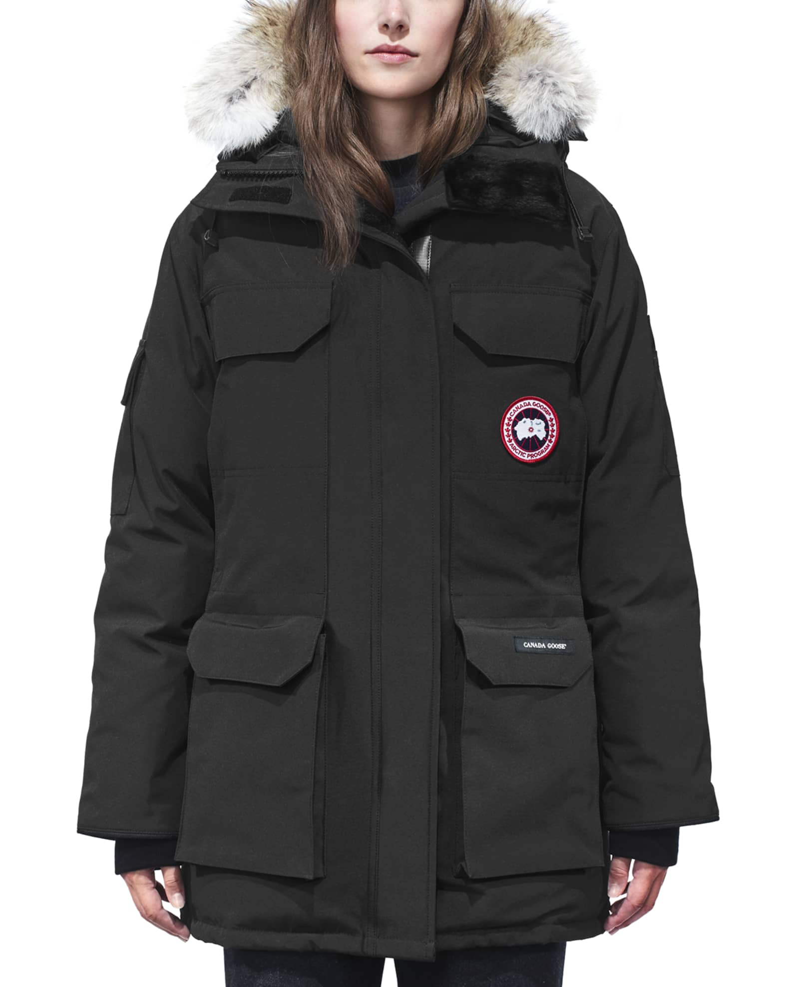 Canada Goose Expedition Multi Pocket Parka Coat W Fur Hood Neiman Marcus