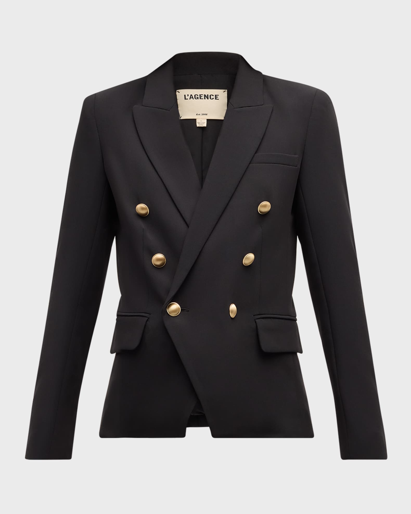 L'Agence Kenzie Double-Breasted Blazer Jacket