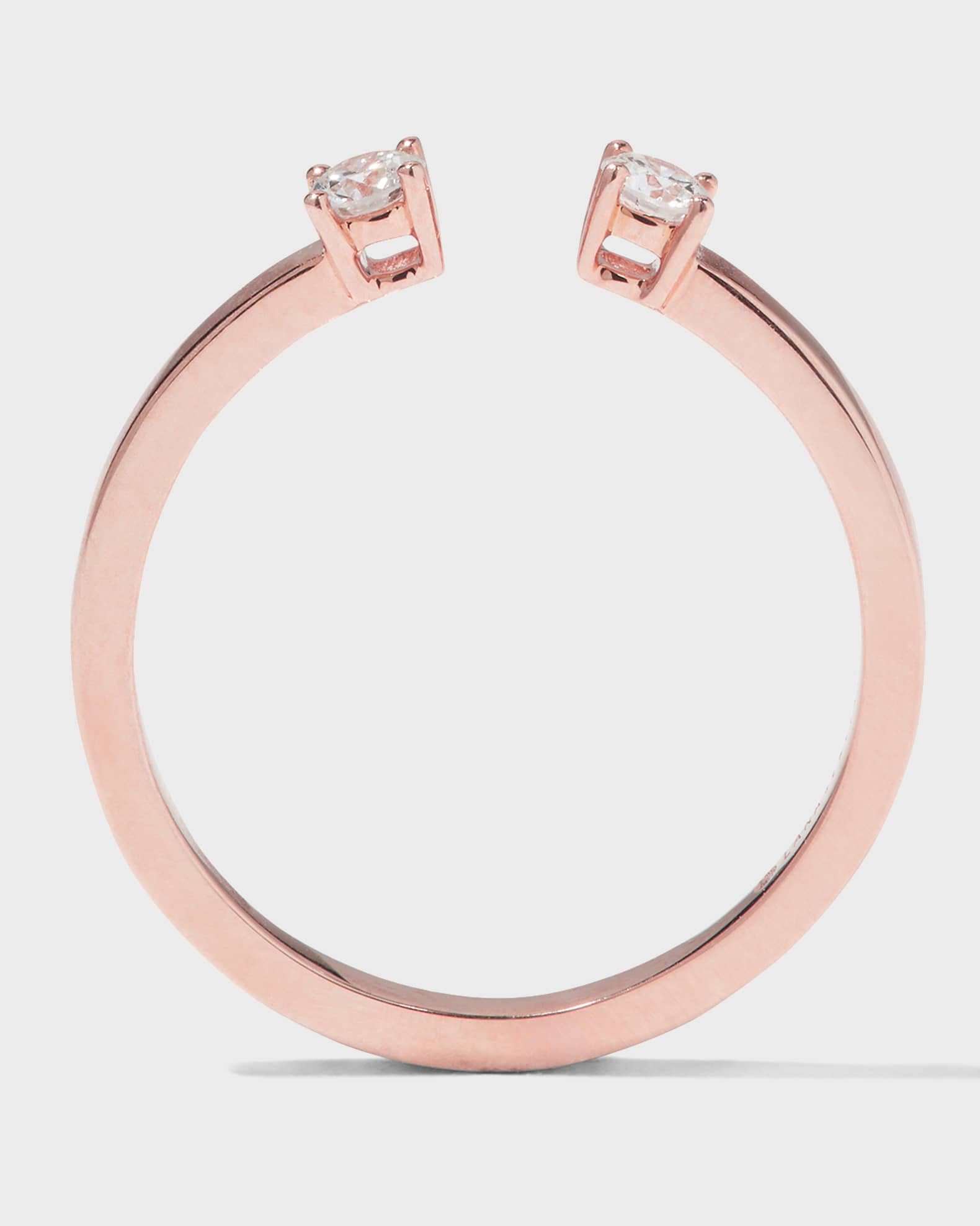 LANA Echo 14k Gold Diamond Round Ring | Neiman Marcus