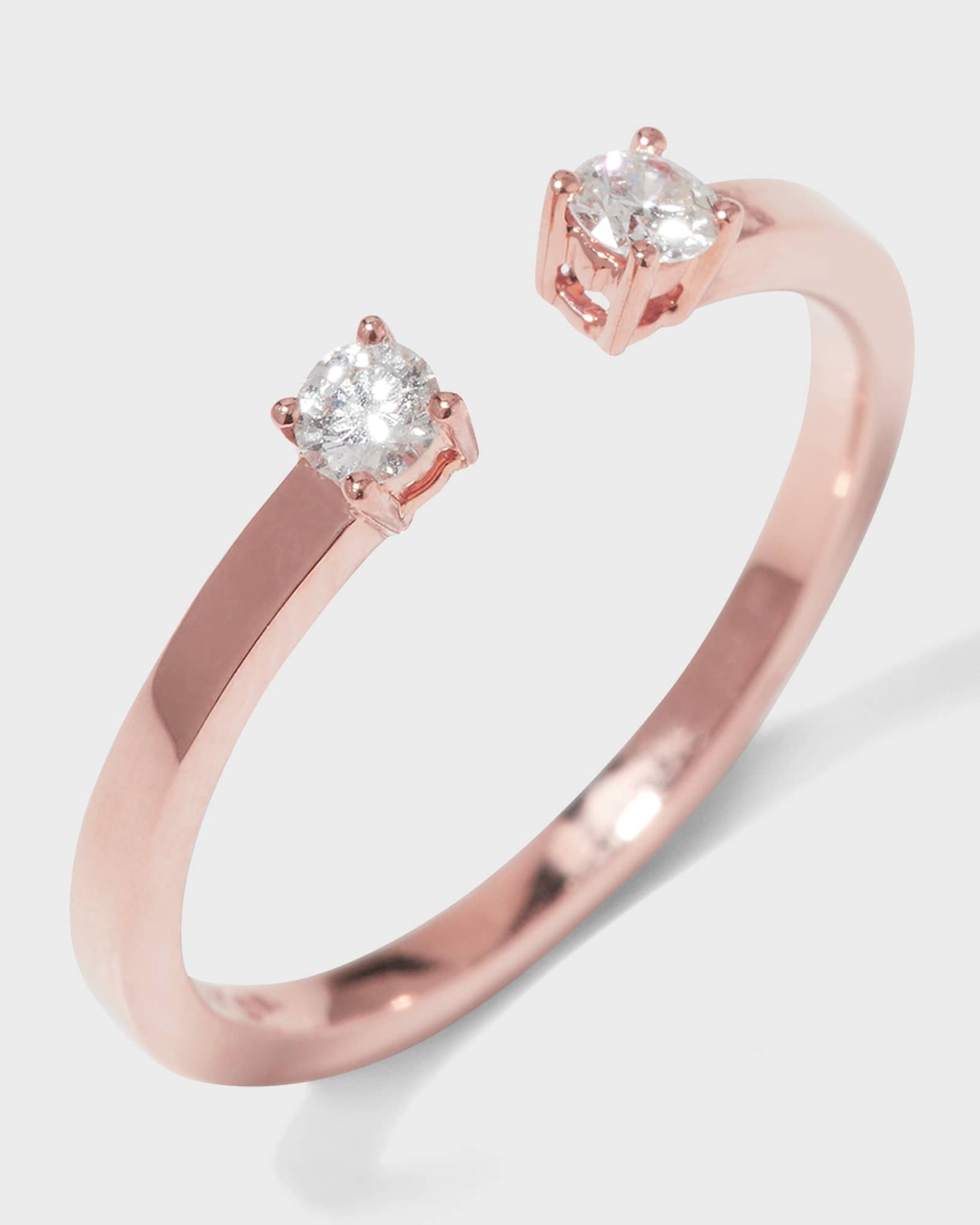 LANA Echo 14k Gold Diamond Round Ring Neiman Marcus