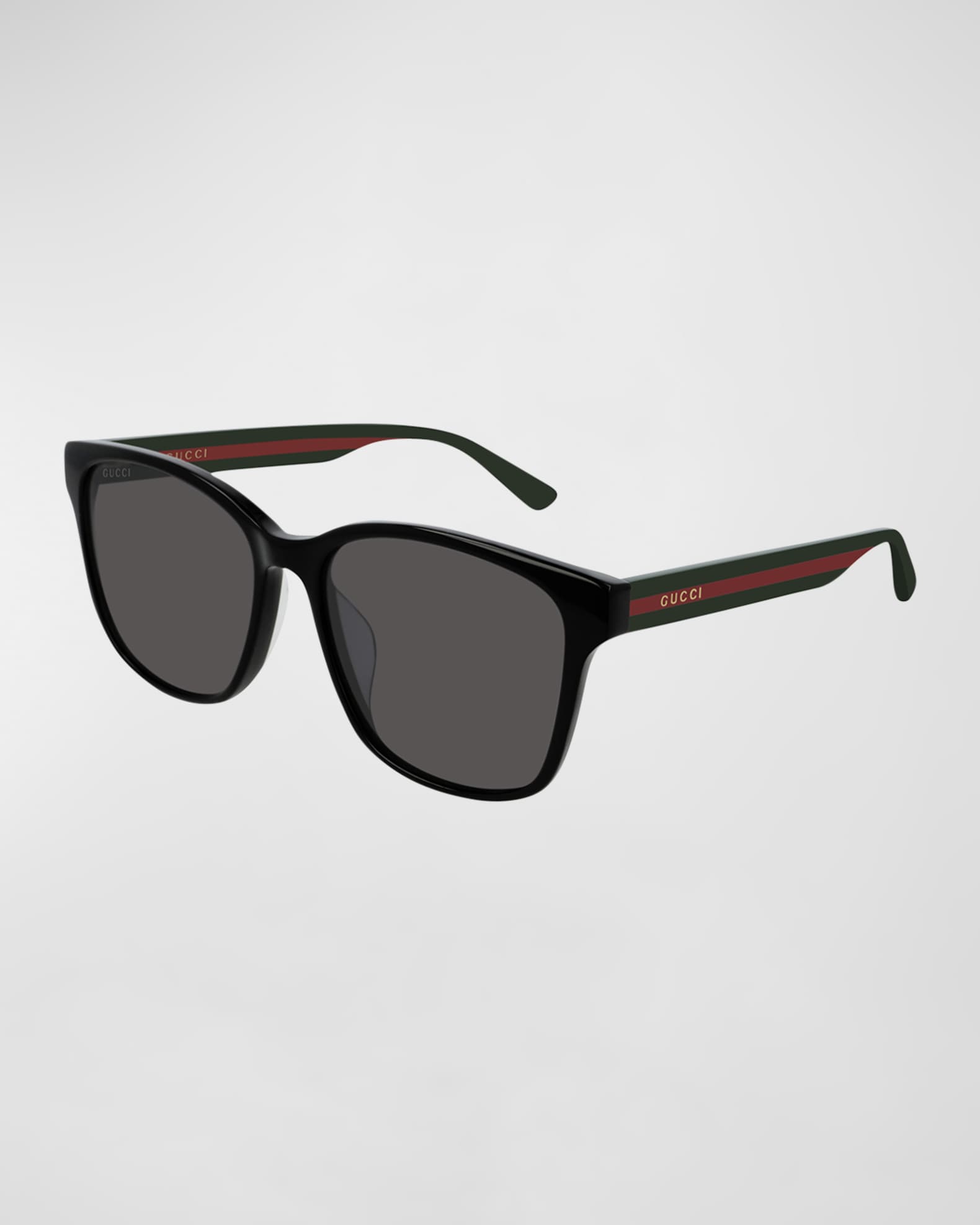 Gucci Men's Square Acetate Sunglasses with Signature Web | Neiman Marcus