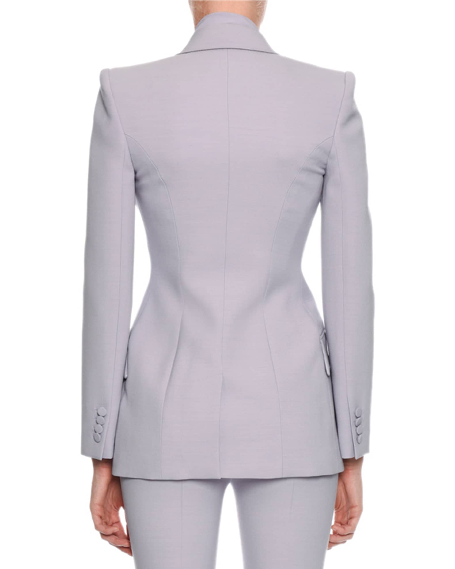 Fitted Flap-Pocket Wool-Silk Blazer and Matching Items | Neiman Marcus