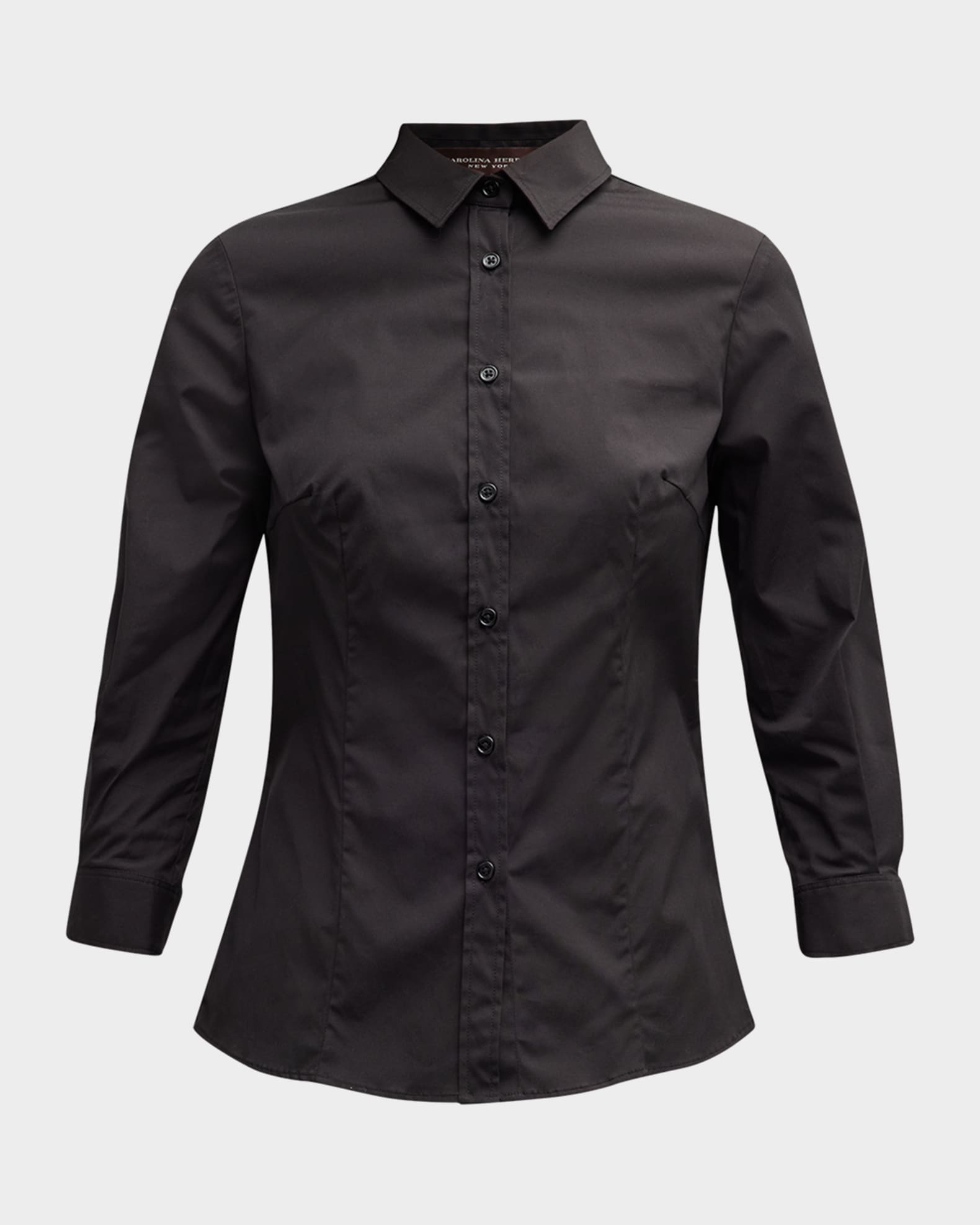 Classic Cotton Button-Front Shirt 0