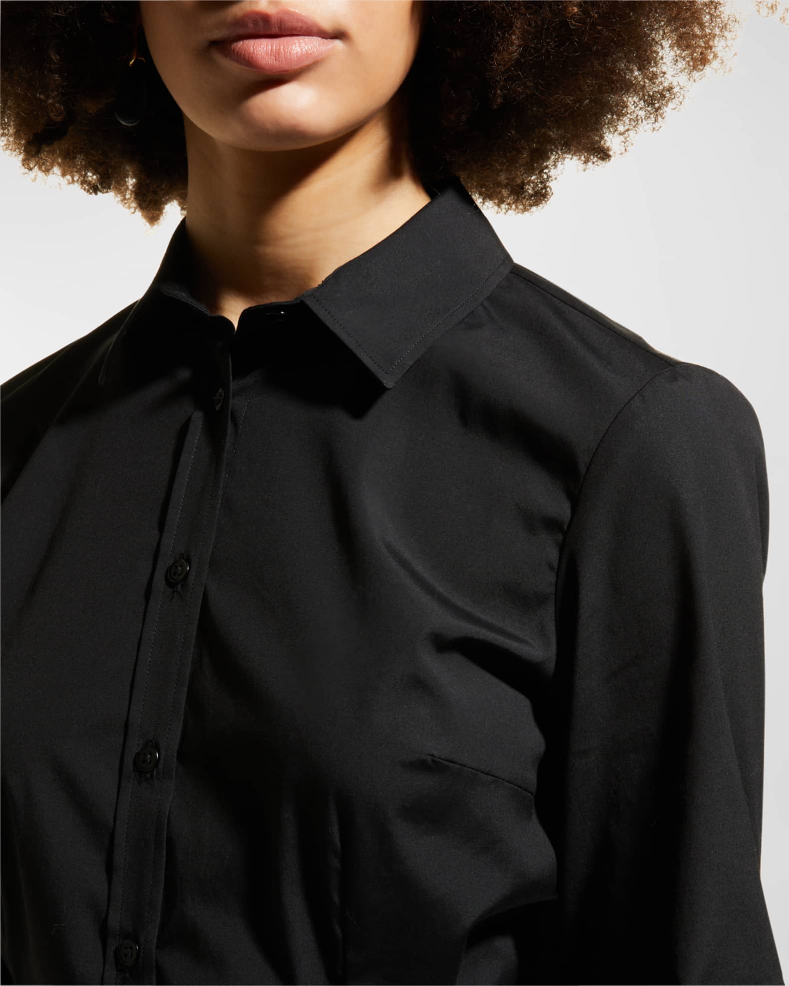 Carolina Herrera Classic Cotton Button-Front Shirt | Neiman Marcus