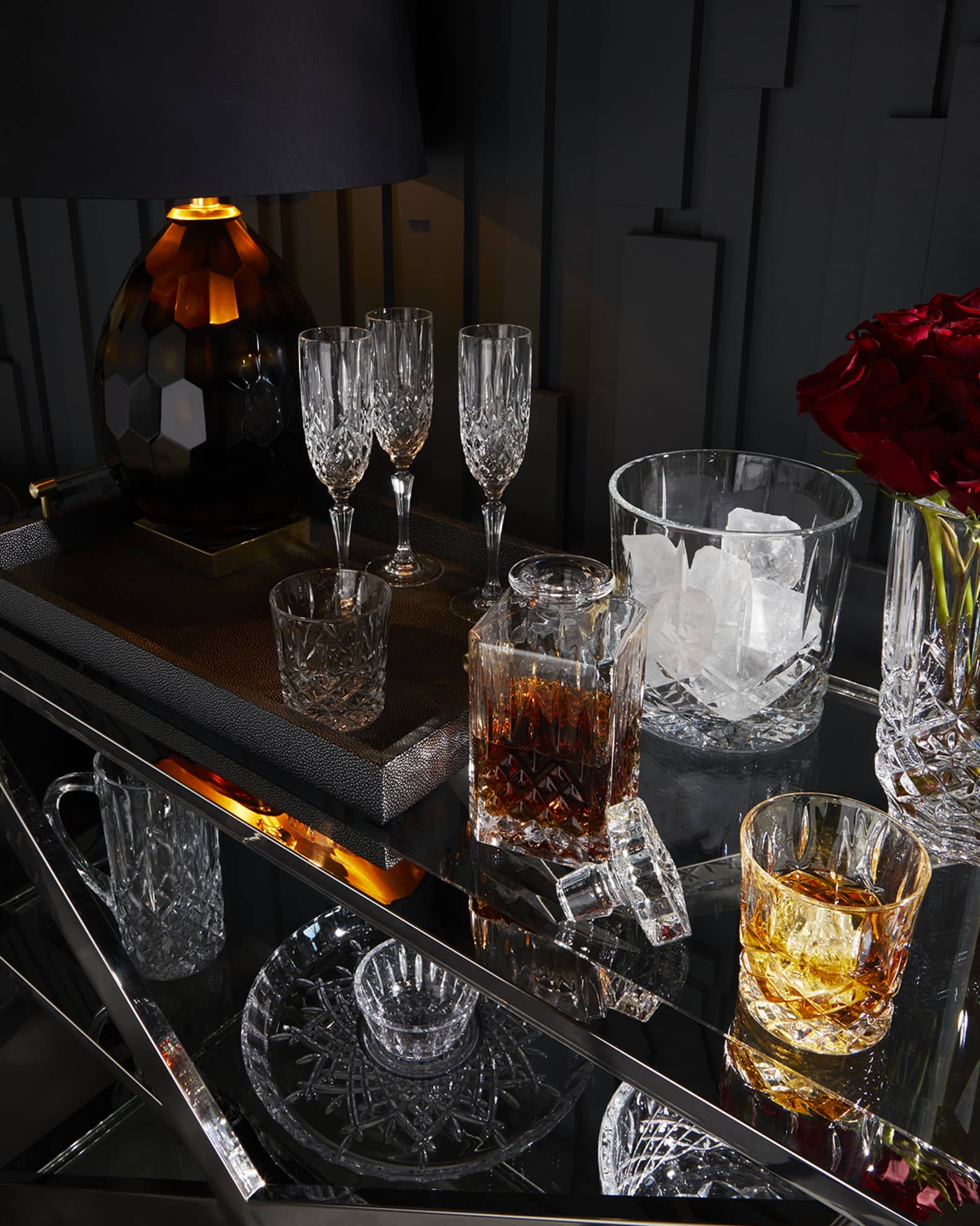 Markham Square Decanter & Two Double Old-Fashioned Glasses