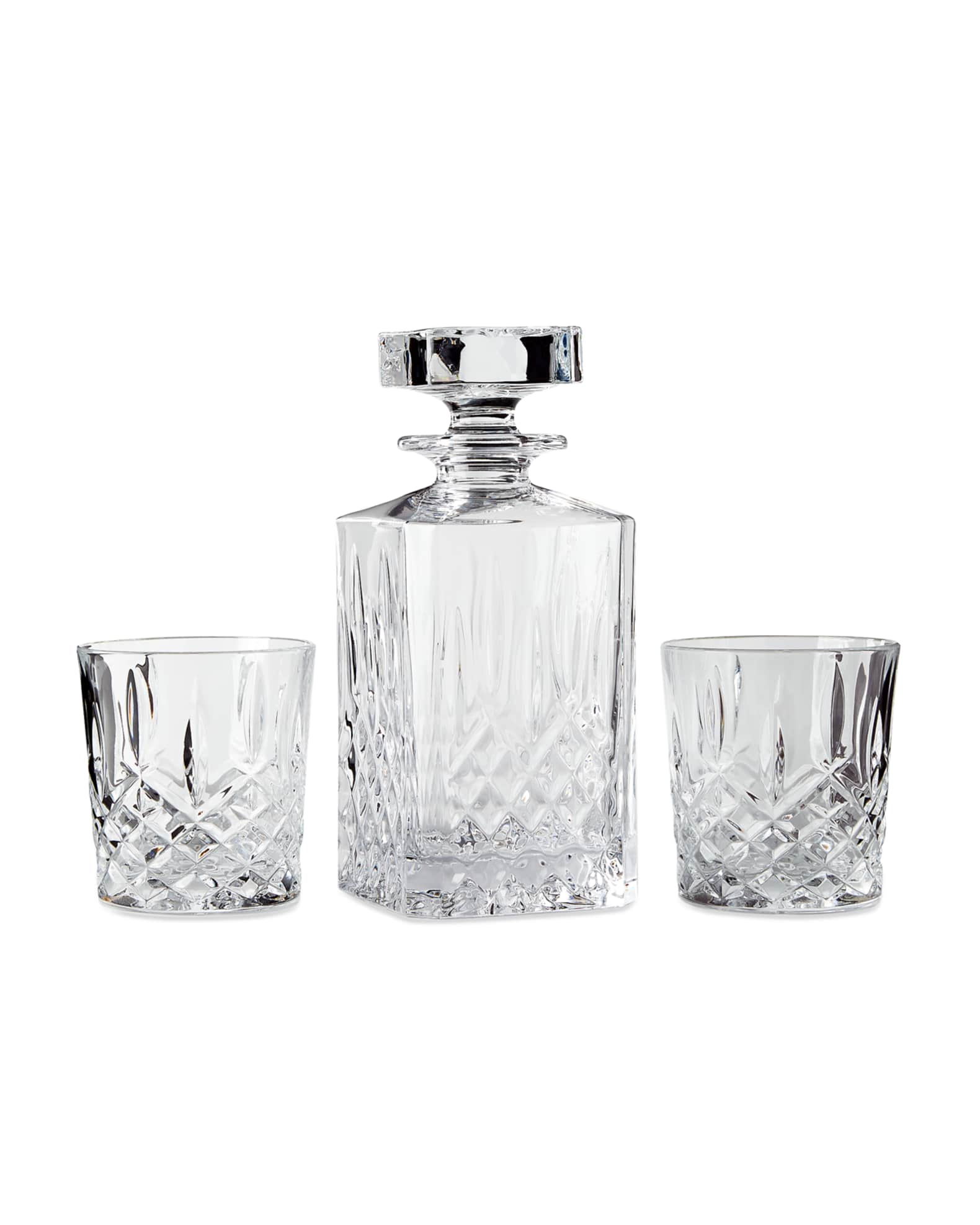 Markham Stacking Decanter & Tumbler Set of 2, FREE ETCHING (on decanter  stopper)