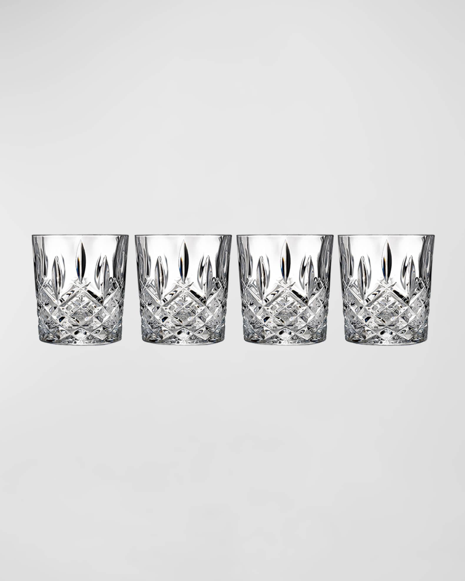 Double Old Fashioned Glasses Waterford Markham Scotch Whiskey Crystal Set  of 4 - Helia Beer Co