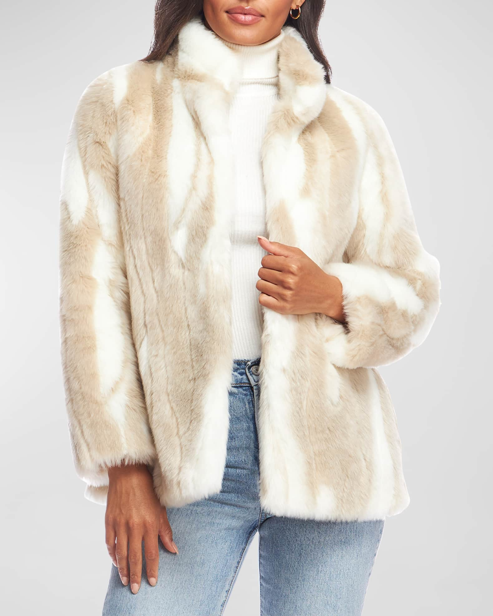 Women's Silver Fox Fur Coat by Louis Féraud | Estate Furs