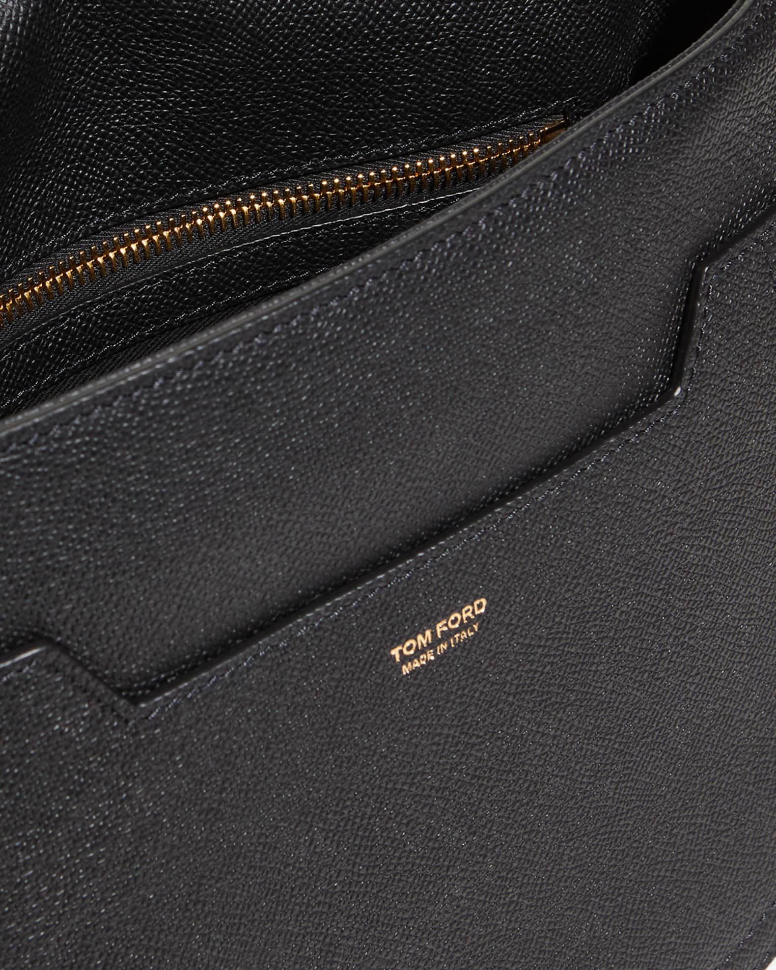 TOM FORD Jennifer Medium Double Strap Bag in Grained Leather TOM FORD Jennifer Medium Double Strap Bag in Grained Leather