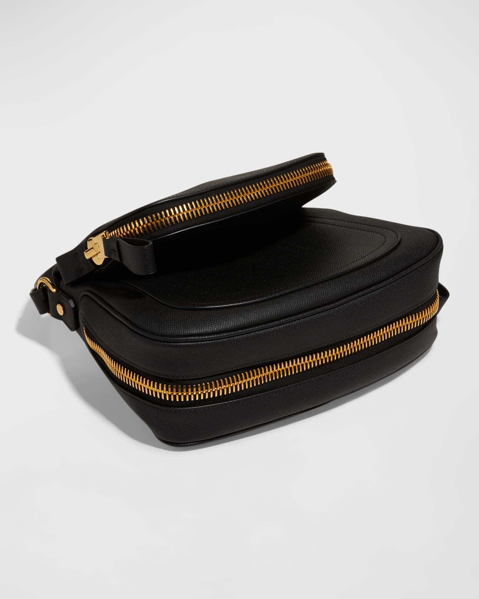 TOM FORD Jennifer Medium Double Strap Bag in Grained Leather