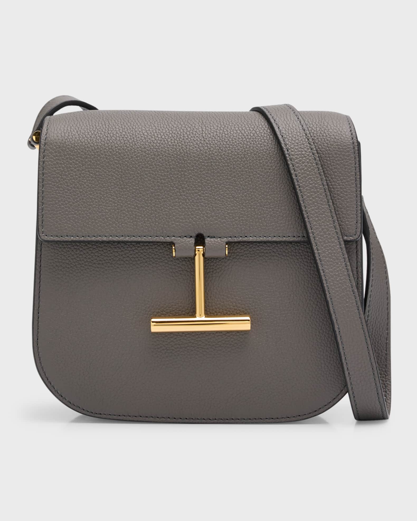 Tara Mini Crossbody in Grained Leather with Leather Strap 0