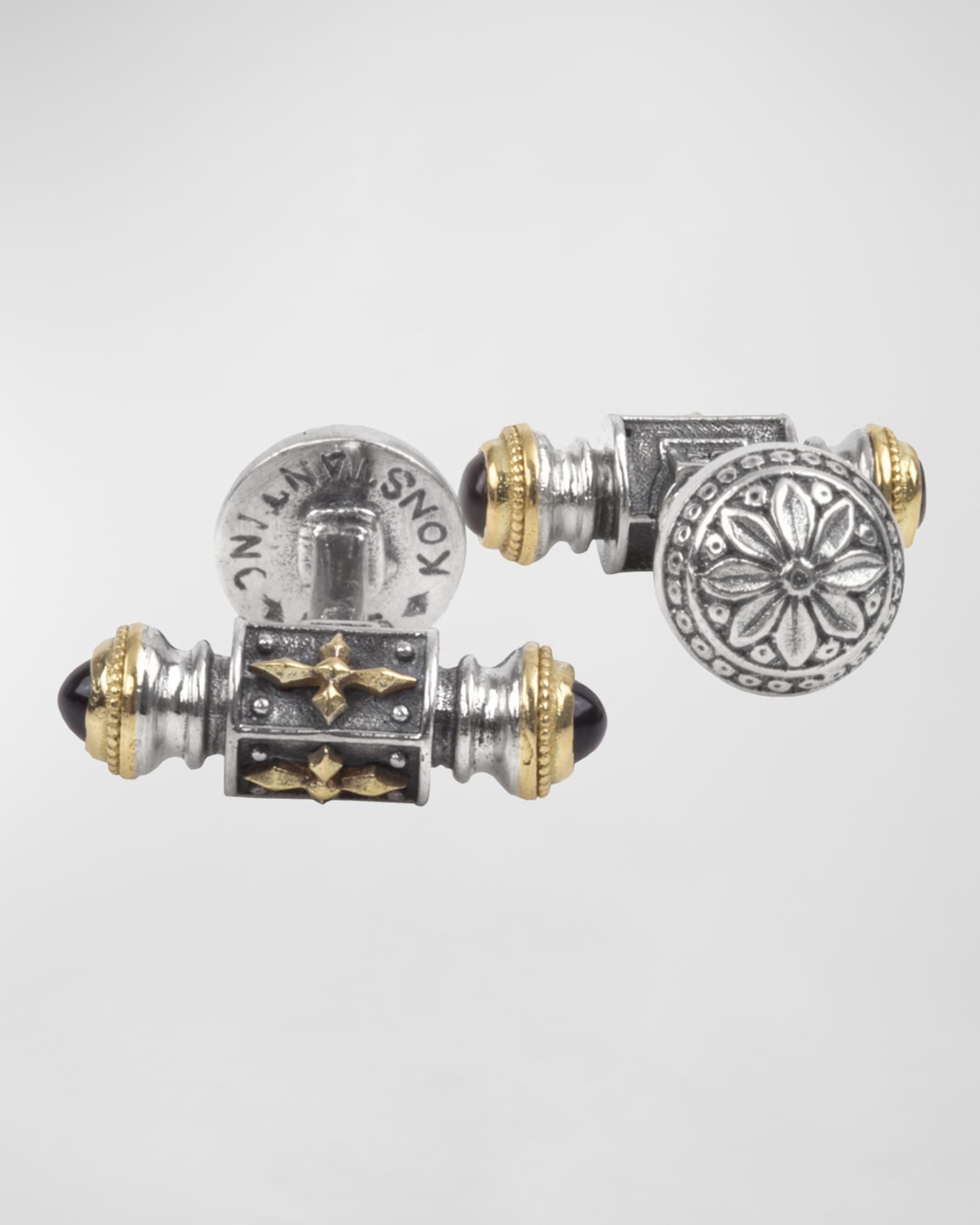 Konstantino Men's Stavros Sterling Silver 18k Gold Cuff Links