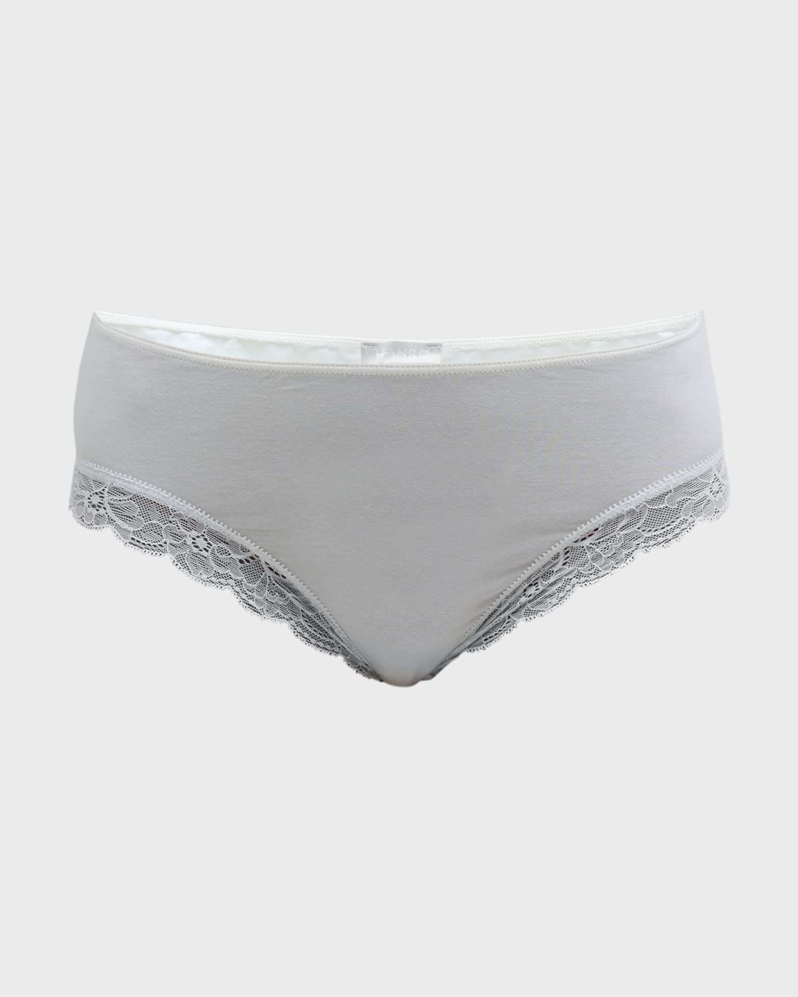 Cotton Lace High Leg Brief 0