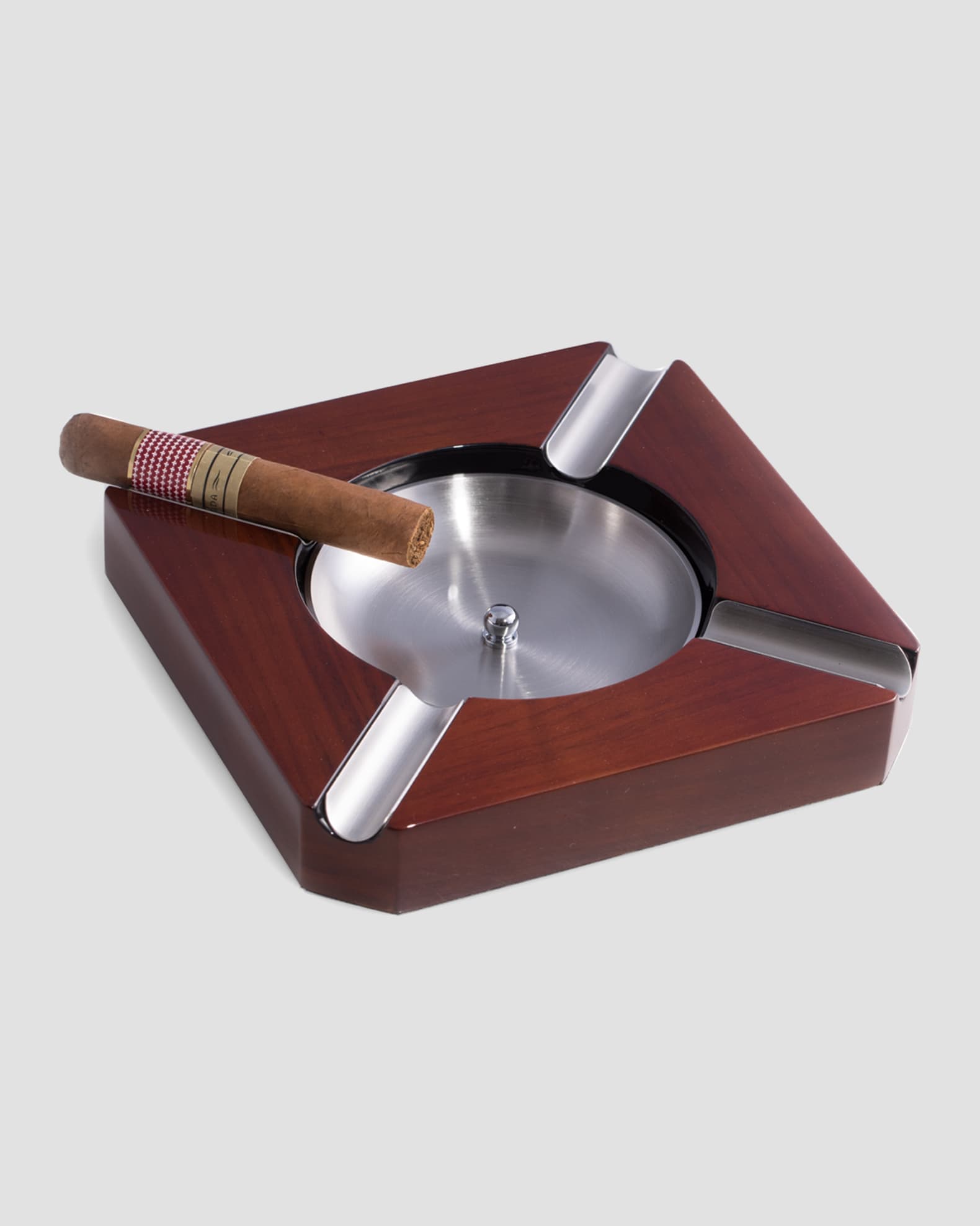 Bey-Berk Walnut Wood Cigar Ashtray