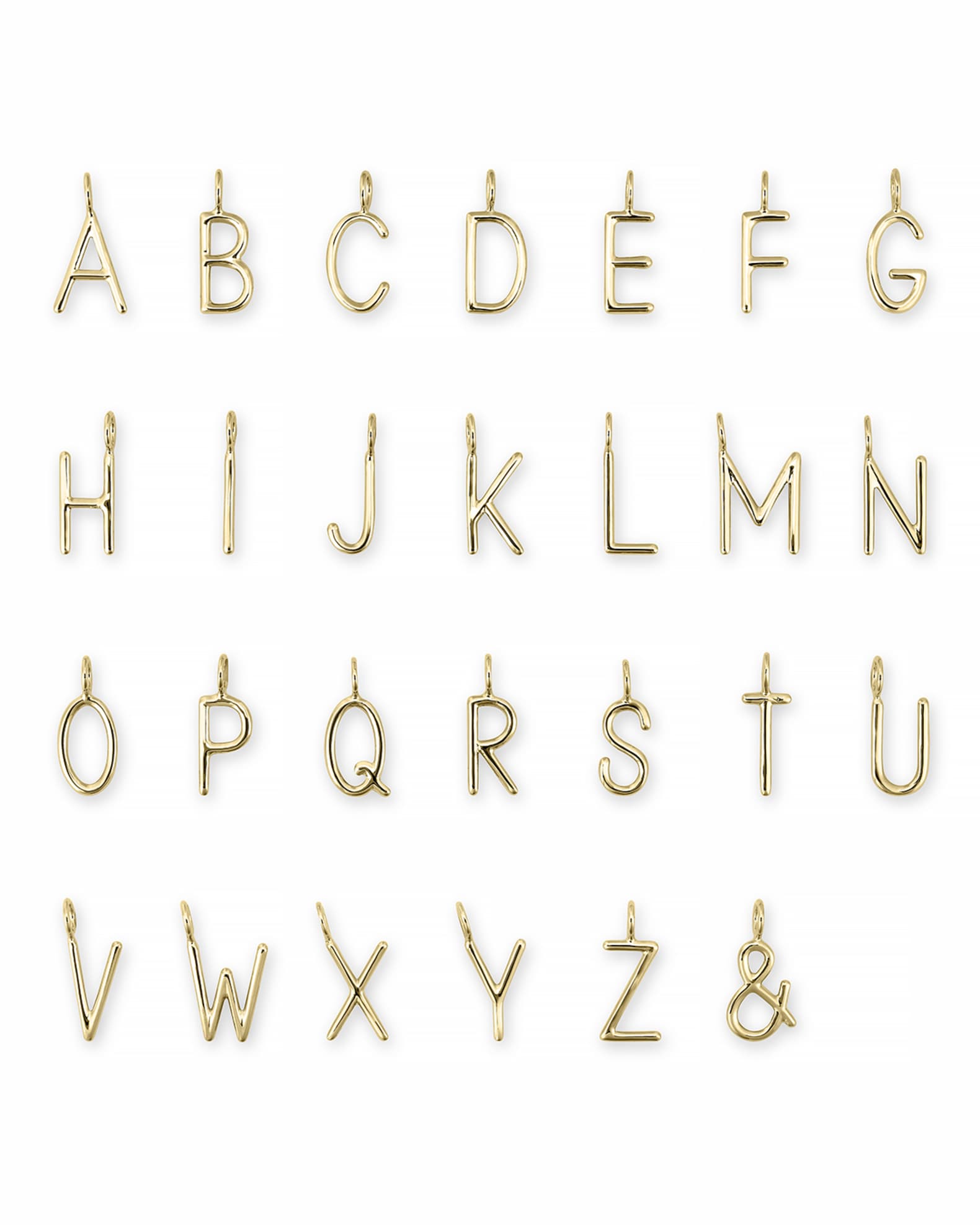 Mini Amelia 14K Gold Initial Pendant Necklace 1