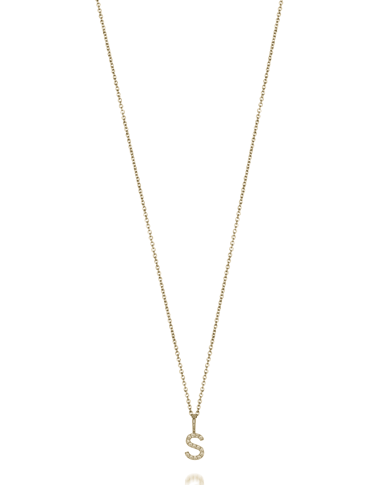 Mini Amelia 14K Gold Diamond Initial Pendant Necklace 0